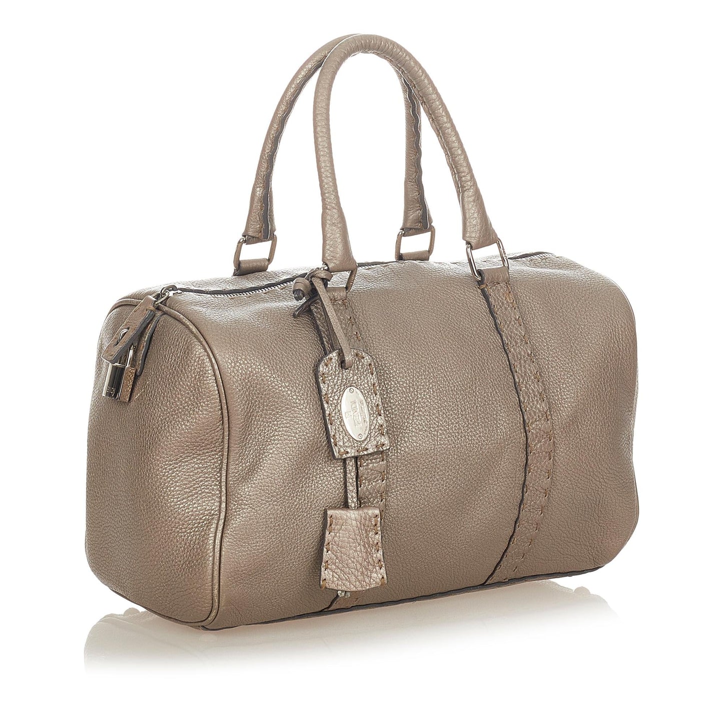 Fendi Linda Boston Bag Shg Leather Satchel Bag