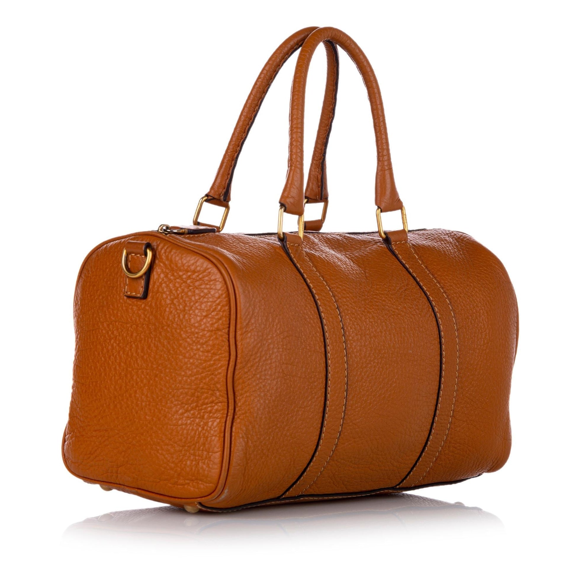 Fendi Linda Boston Bag Shg Leather Satchel Bag Bag Shg 26677