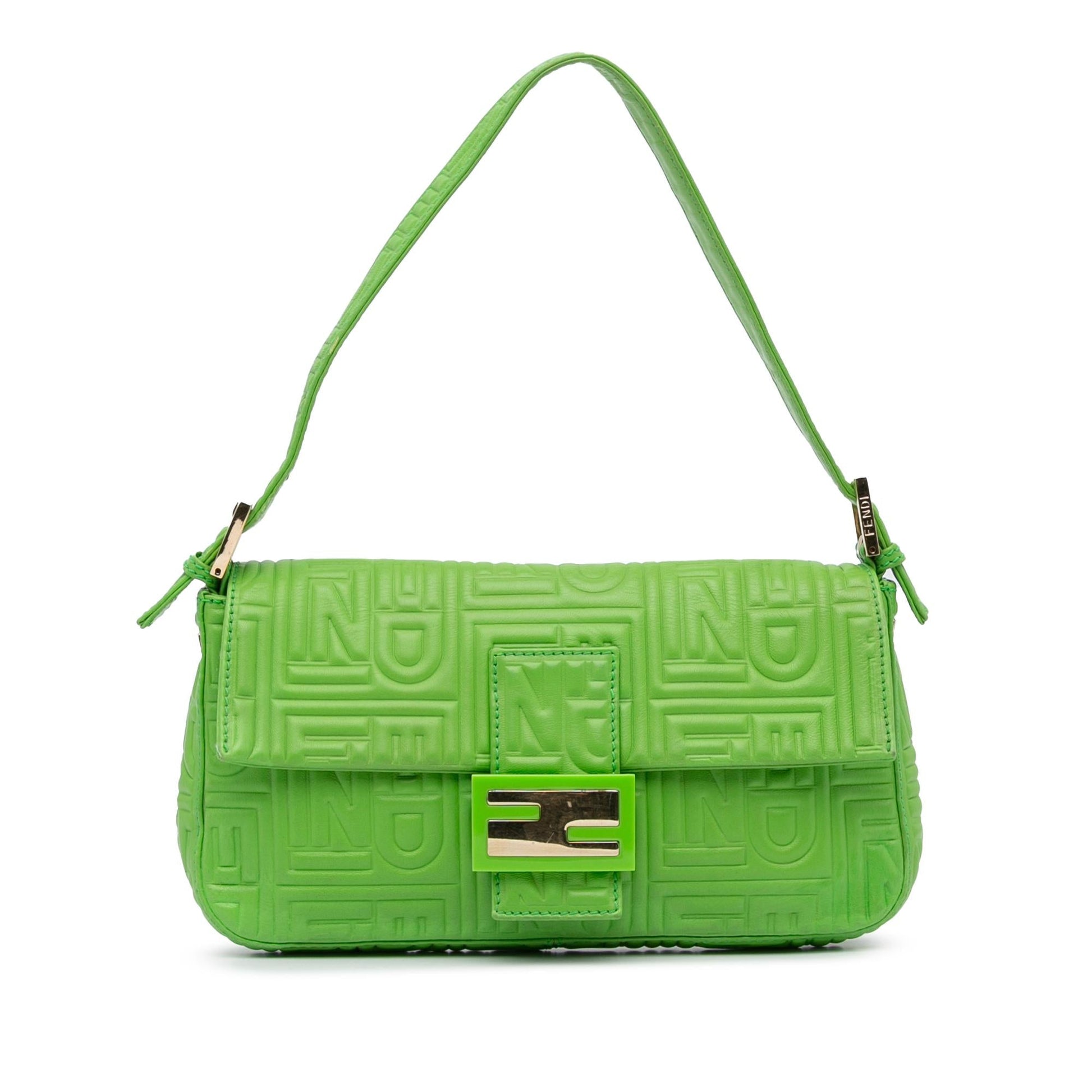 Fendi Baguette Shg Dkmkfv Handbag Logo Embossed Shoulder Bag