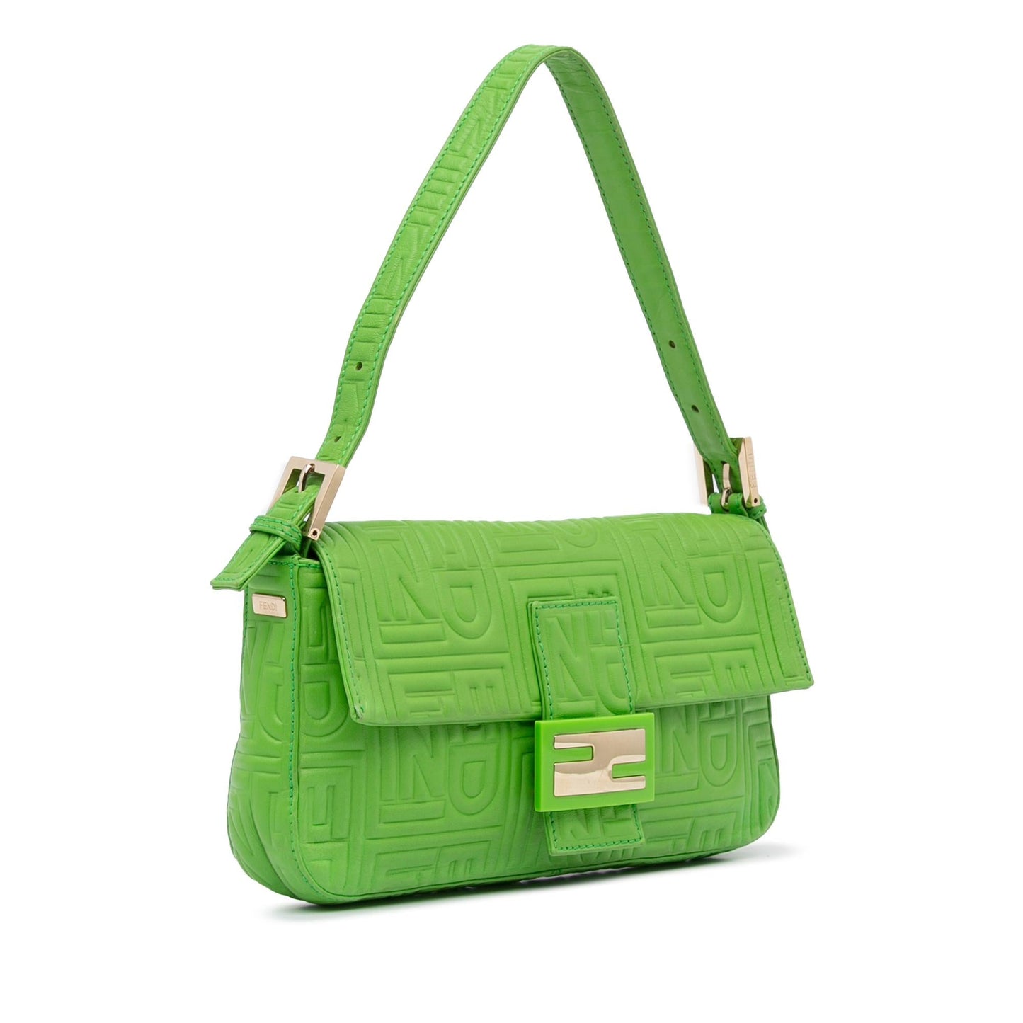 Fendi Baguette Shg Dkmkfv Handbag Logo Embossed Shoulder Bag