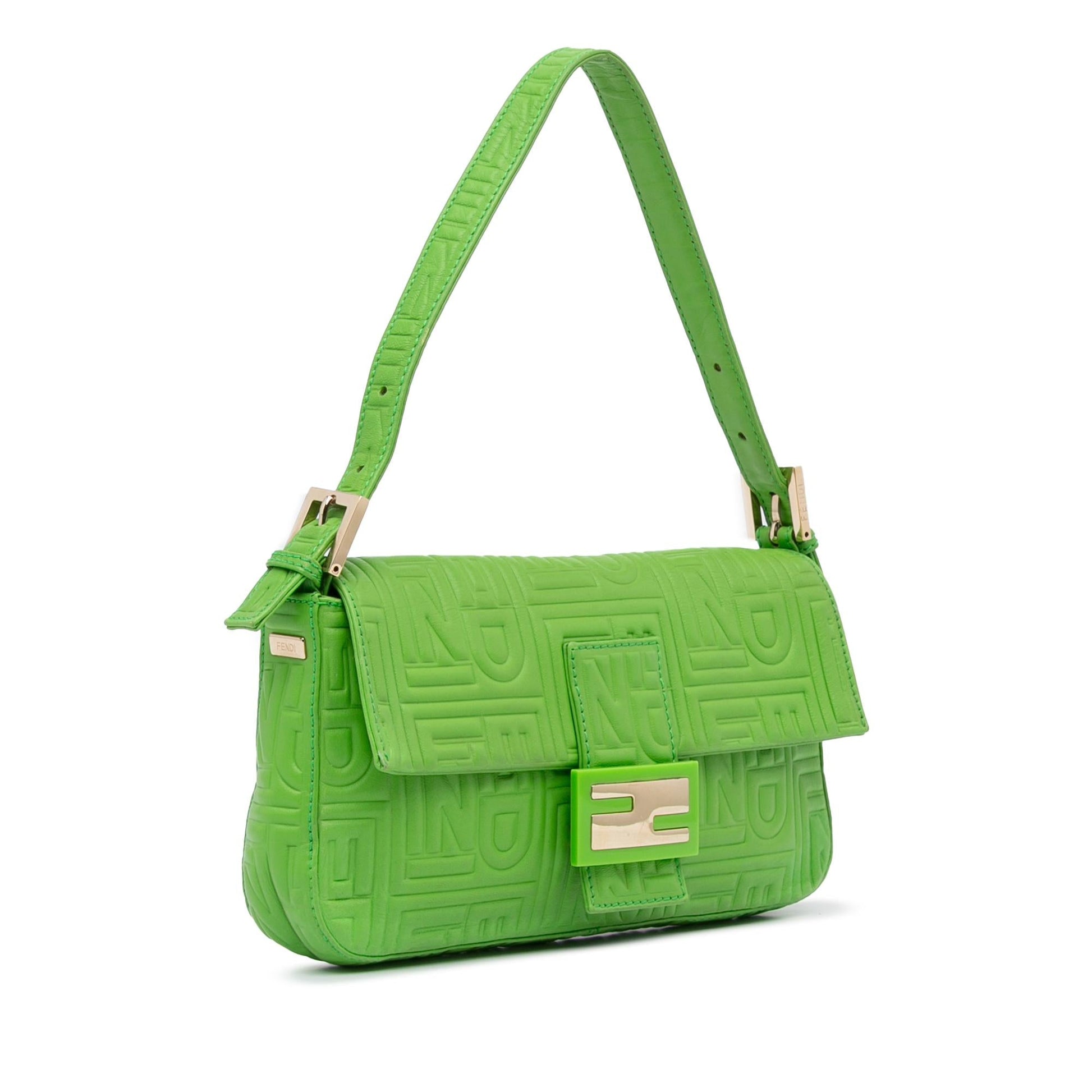 Fendi Baguette Shg Dkmkfv Handbag Logo Embossed Shoulder Bag
