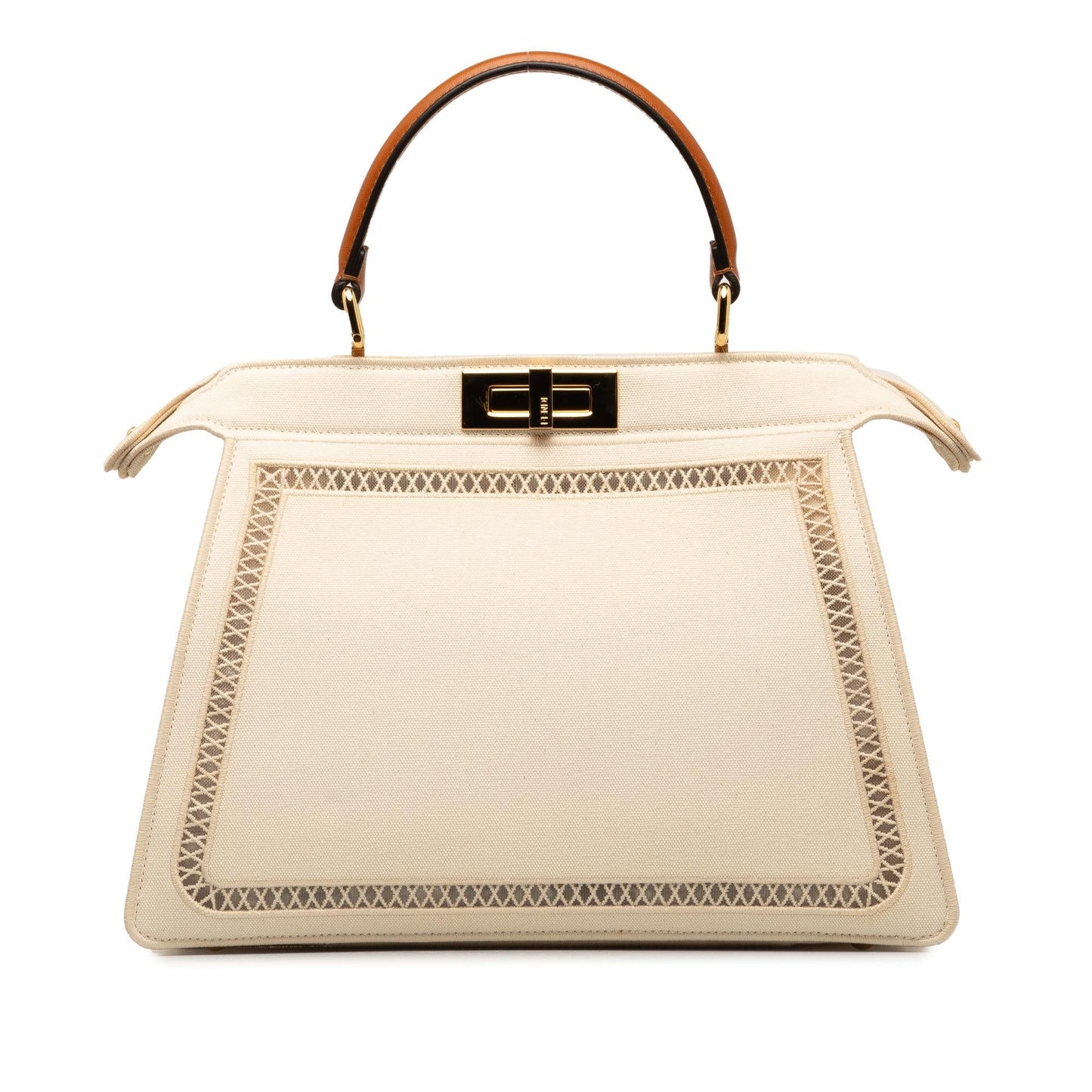 Fendi Peekaboo Iseeu Satchel Shg 45Wvdg Canvas Medium Satchel Bag