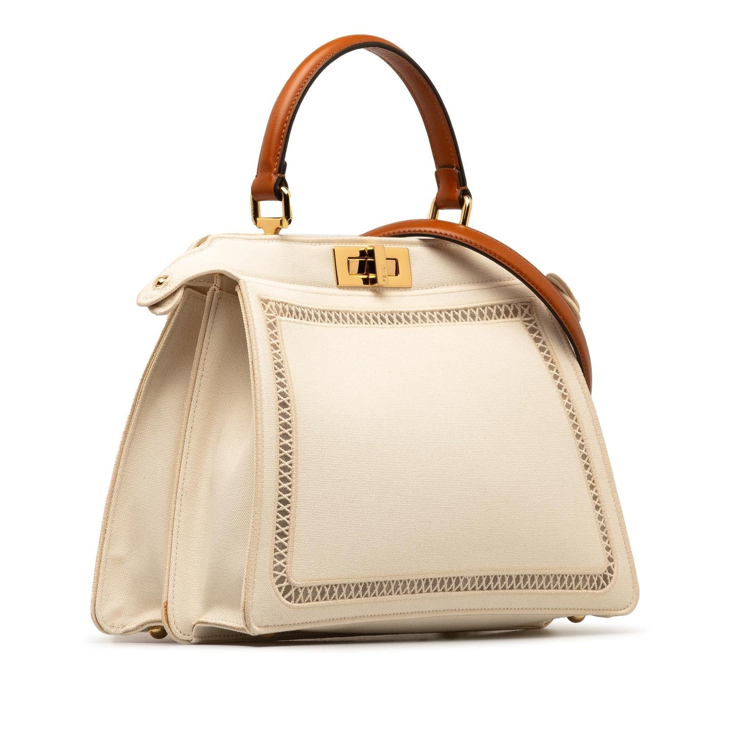 Fendi Peekaboo Iseeu Satchel Shg 45Wvdg Canvas Medium Satchel Bag
