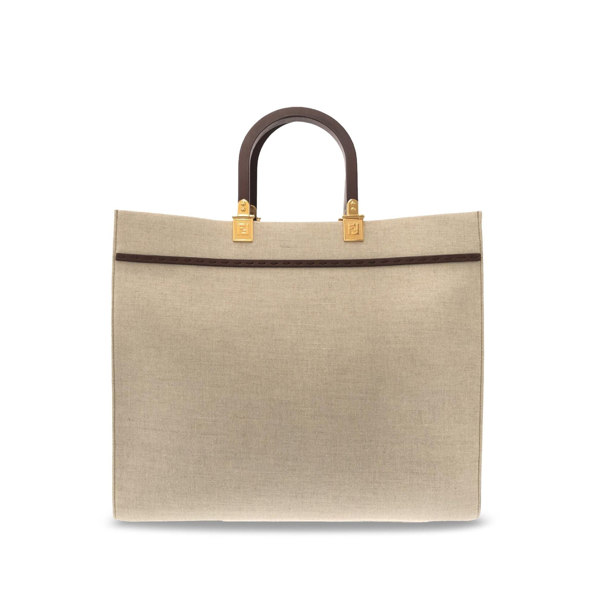 Fendi Sunshine Shg Chjis0 Satchel Bag Canvas Medium