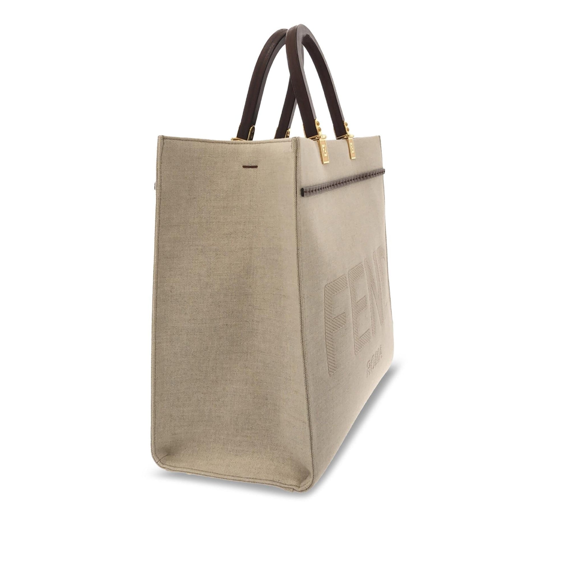 Fendi Sunshine Shg Chjis0 Satchel Bag Canvas Medium