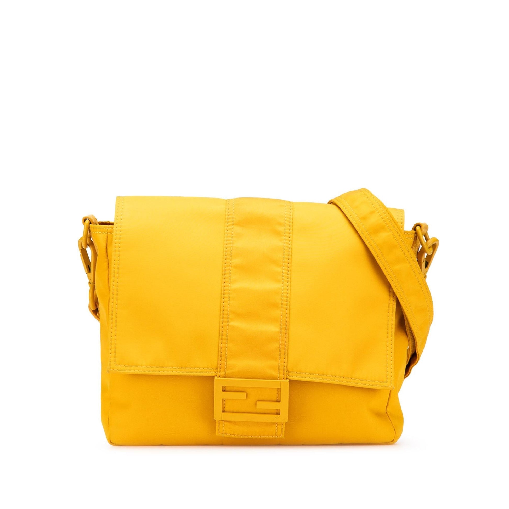 Fendi Econyl Baguette Crossbody Nylon Medium Shoulder Bag