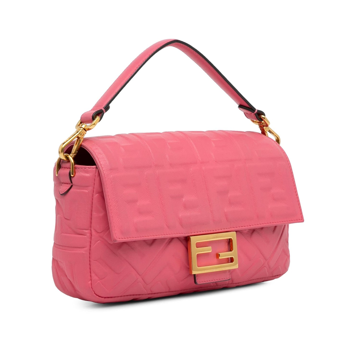 Fendi Ff Baguette Shg L1Qzmb Satchel Bag Medium Embossed
