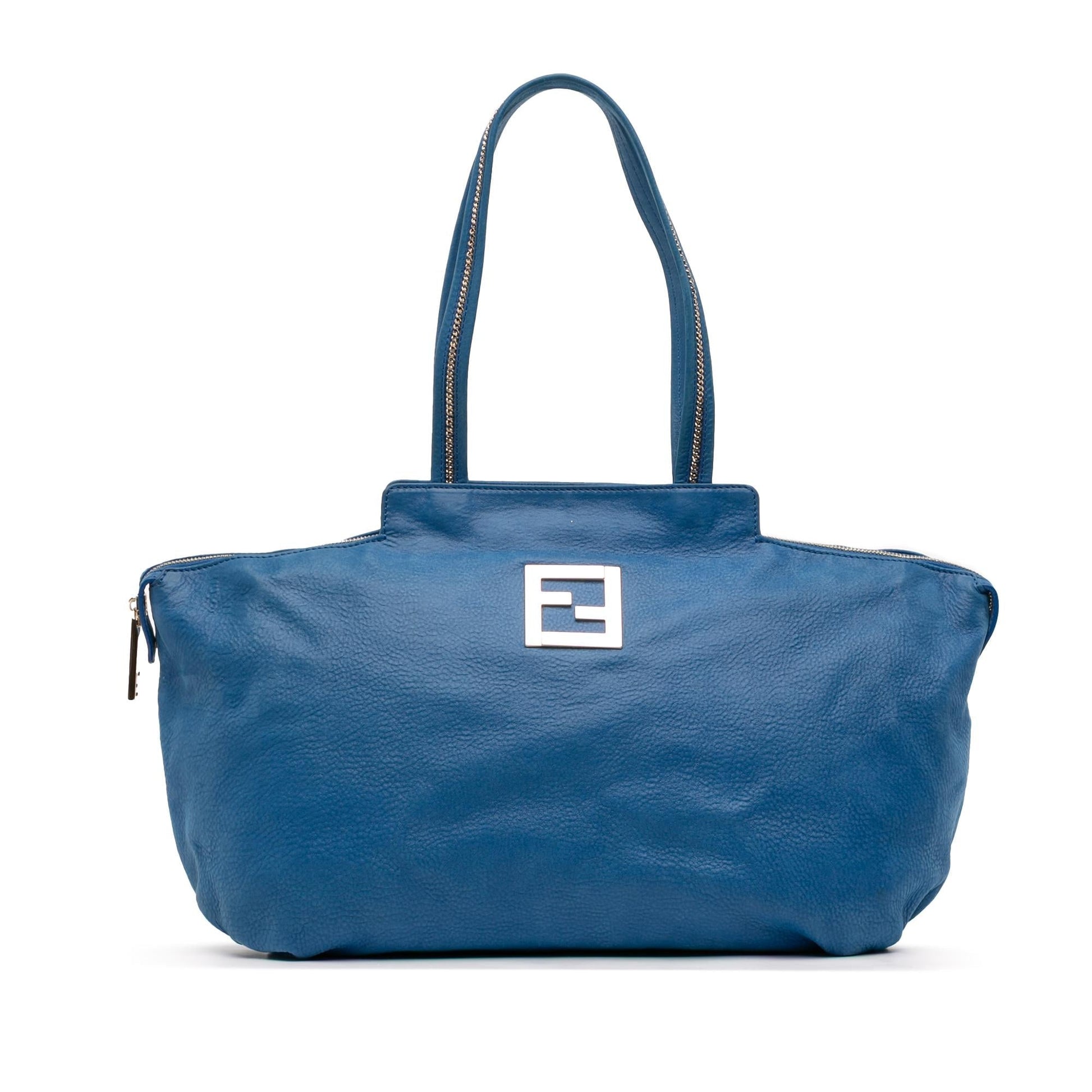 Fendi Ff Nubuck Chains Tote Medium Tote Bag