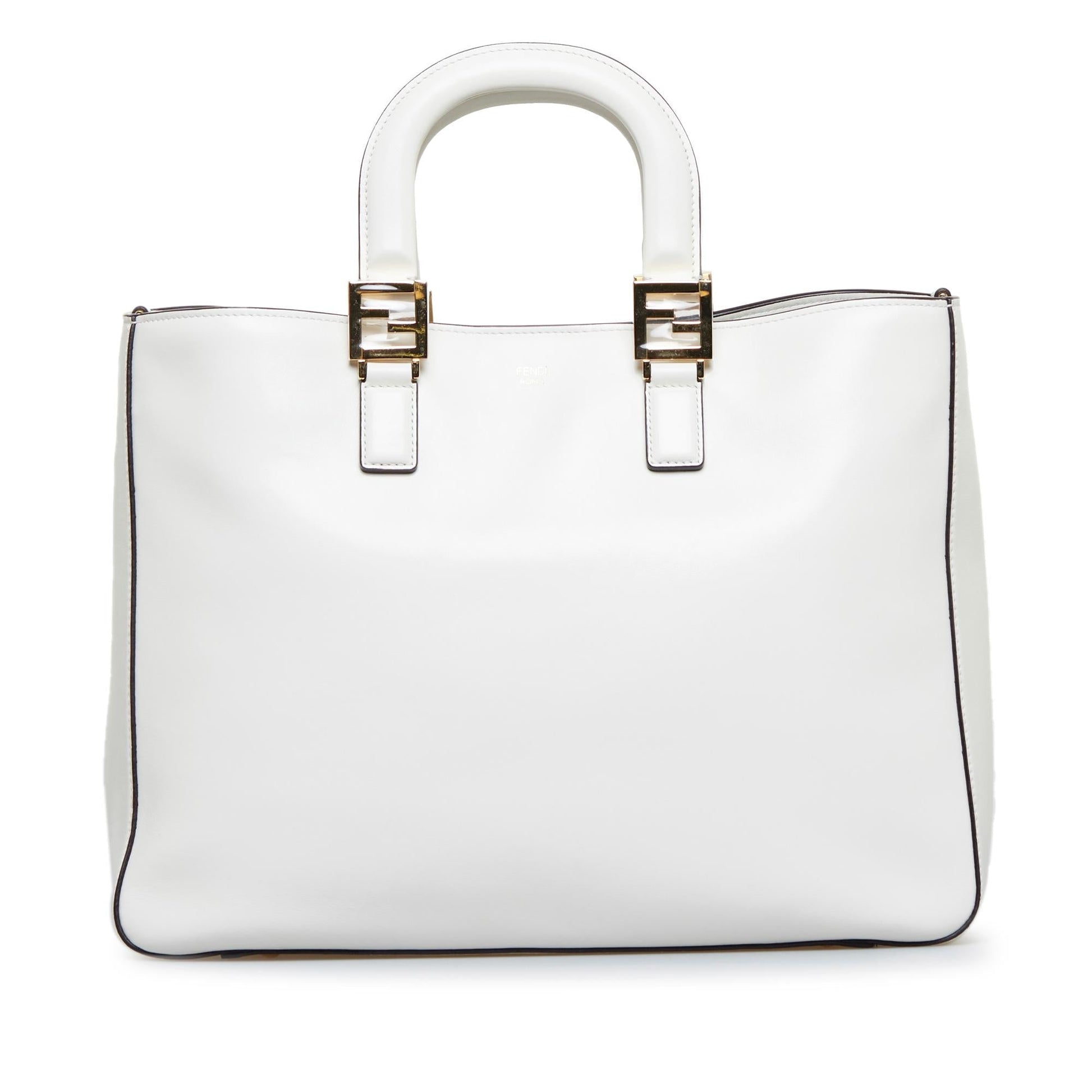 Fendi Glacier Ff Tote Shg Medium Tote Bag