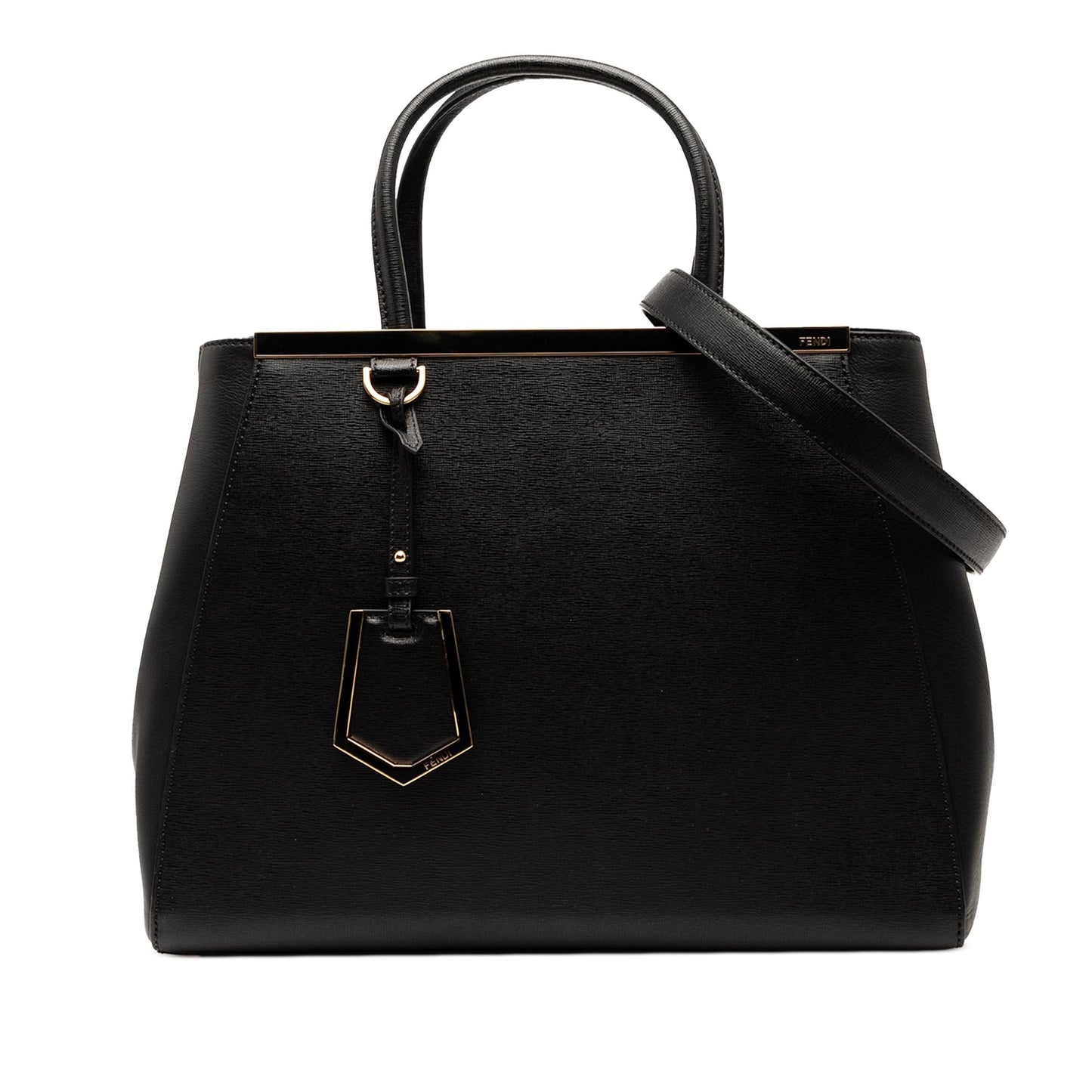 Fendi 2Jours Satchel Leather Medium Satchel Bag