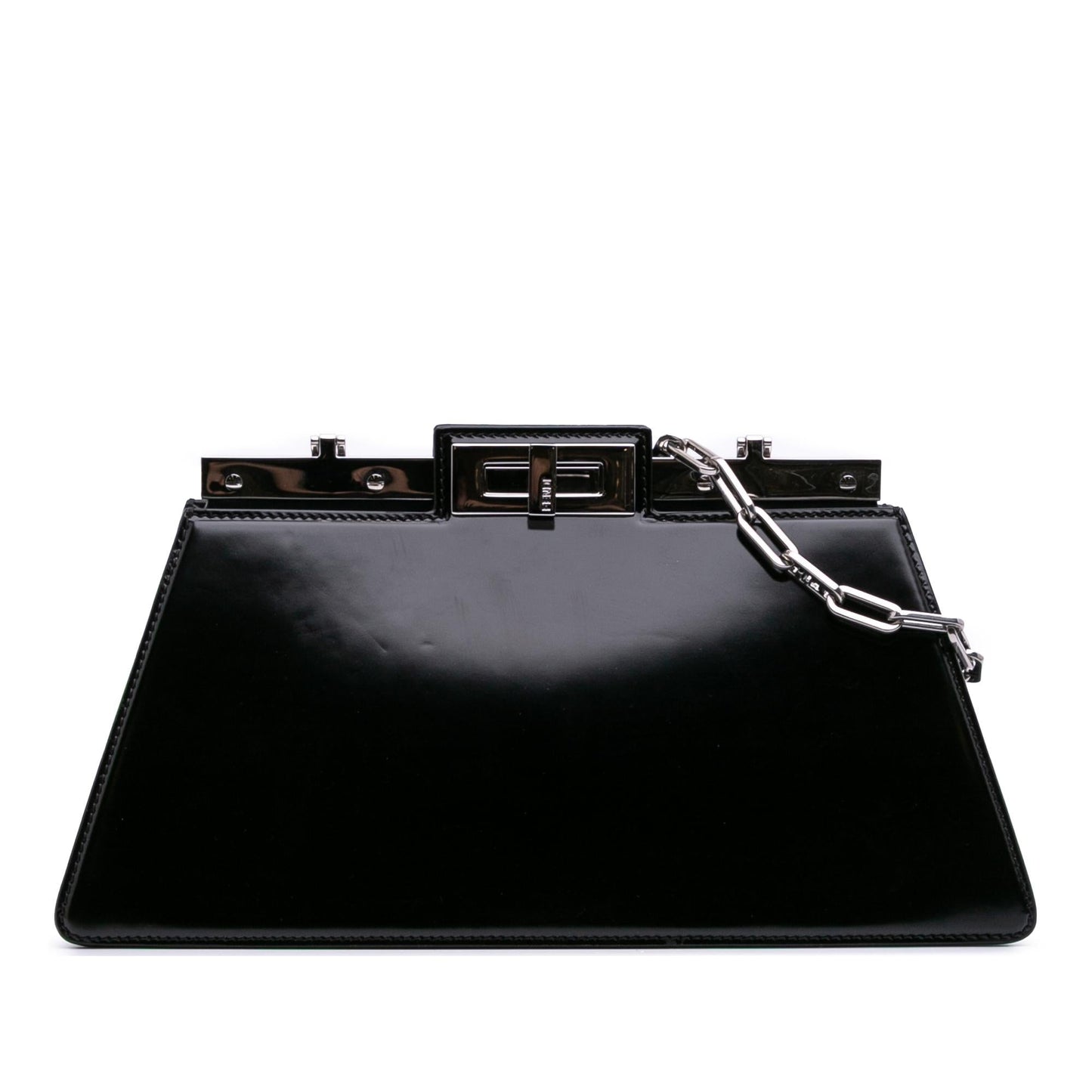 Fendi Peekaboo Cut Shoulder Bag Leather Medium Chain
