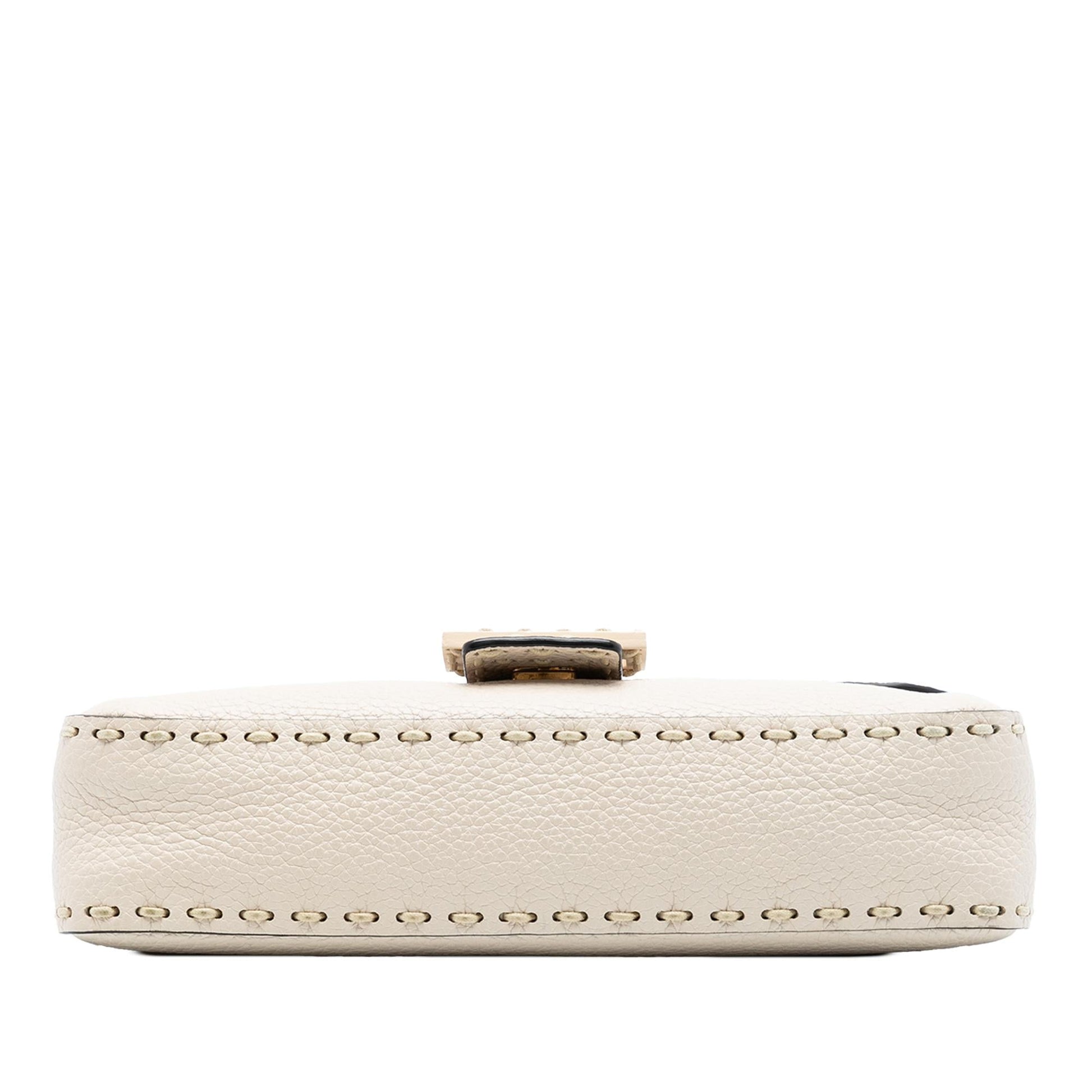 Fendi Selleria Baguette Satchel Leather Medium Satchel Bag
