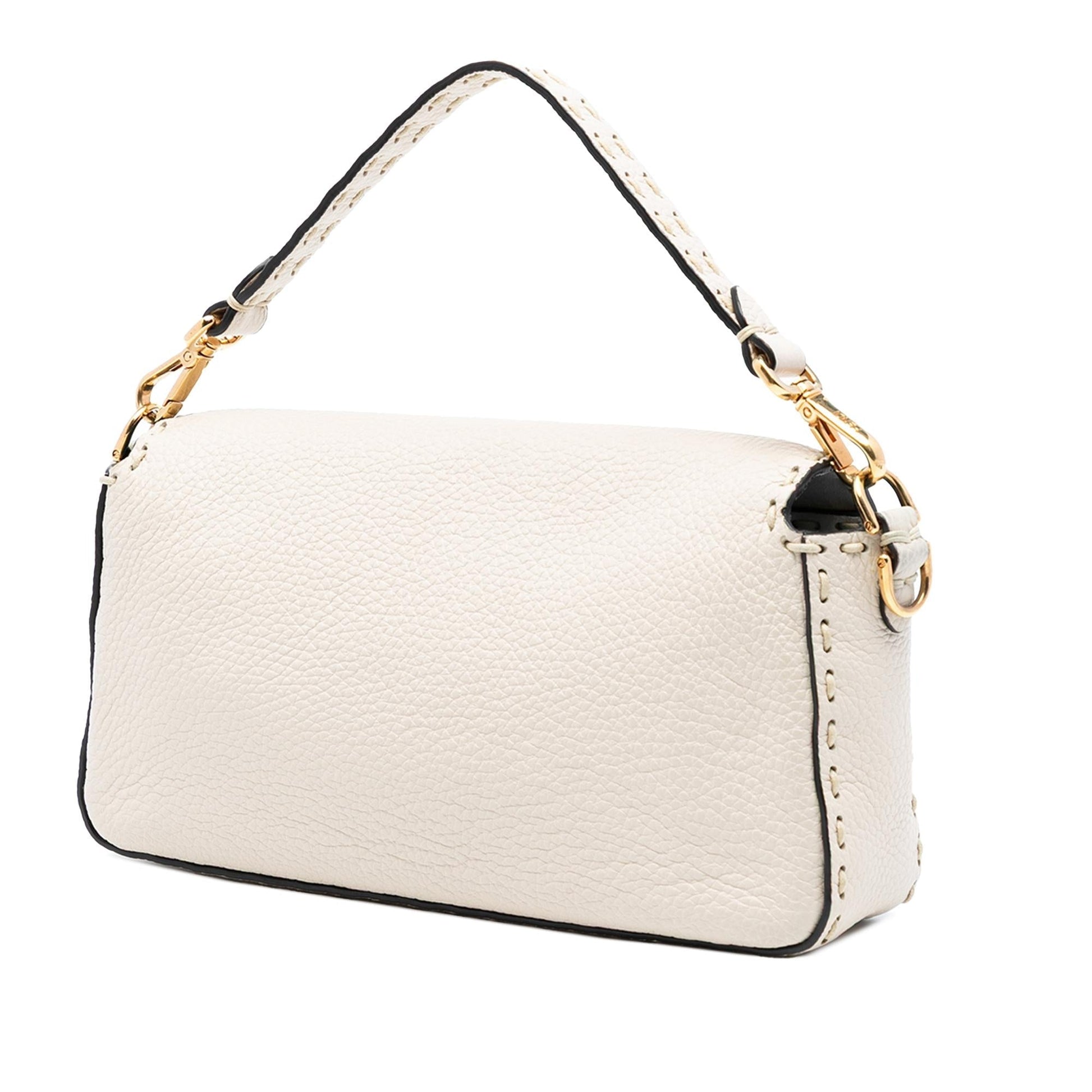 Fendi Selleria Baguette Satchel Leather Medium Satchel Bag