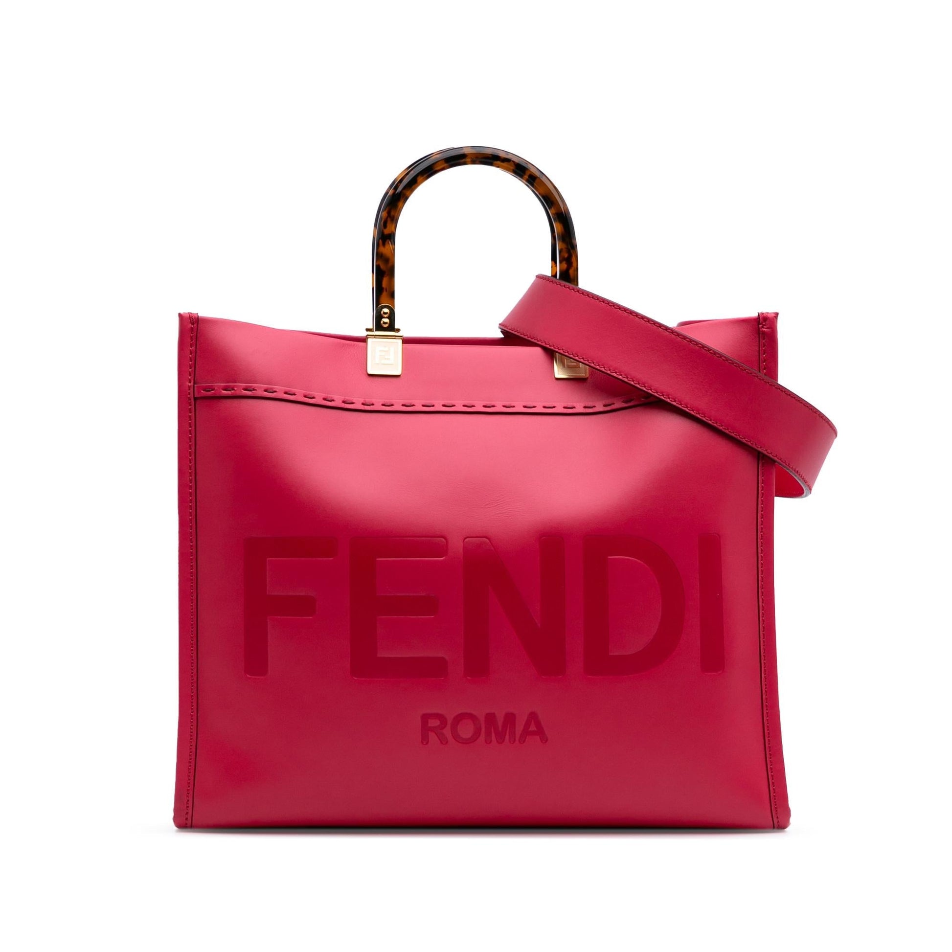 Fendi Sunshine Shopper Tote Leather Medium Tote Bag Sunshine Shopper Tote