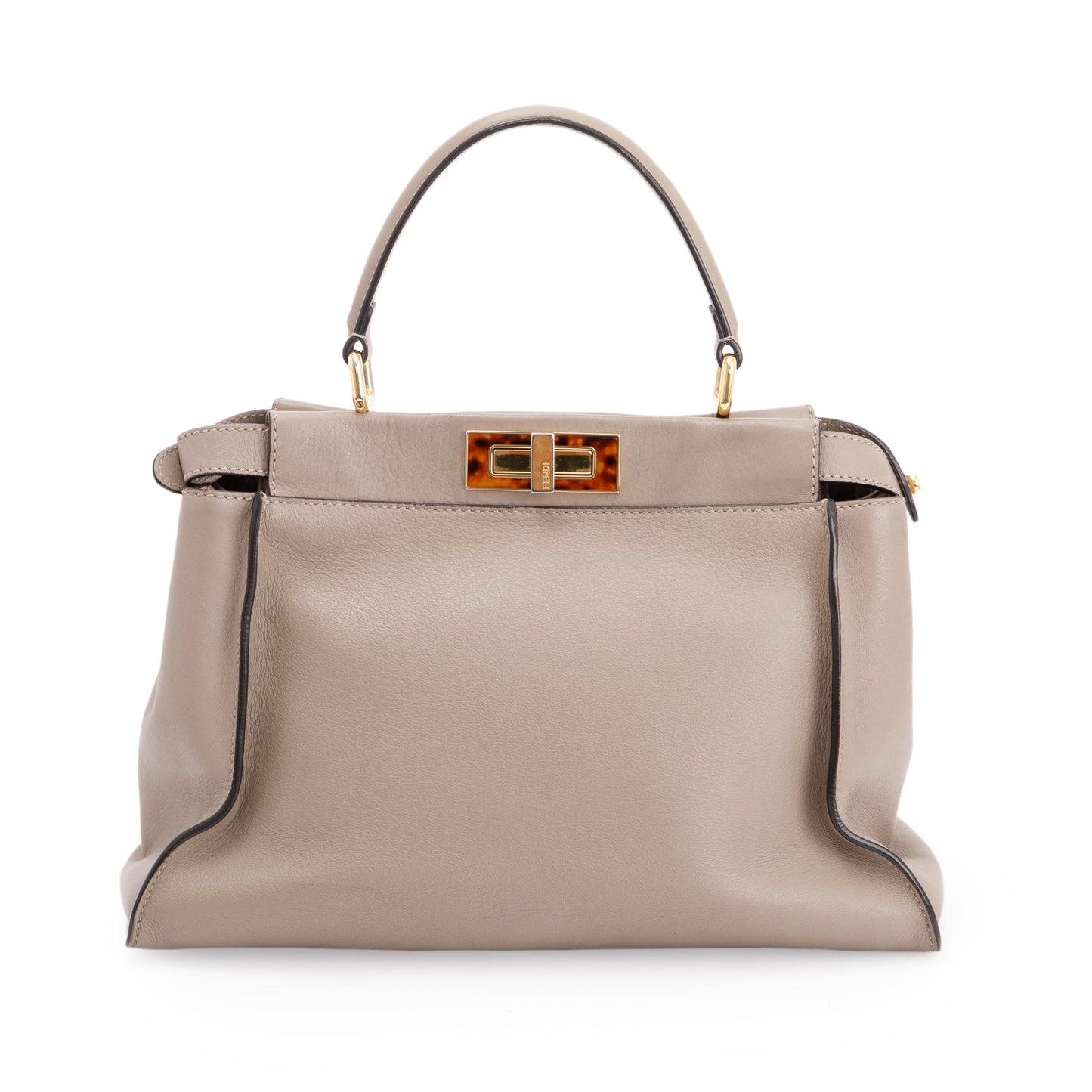 Fendi Peekaboo Bag With Tortoise Detail Medium Travel Bag