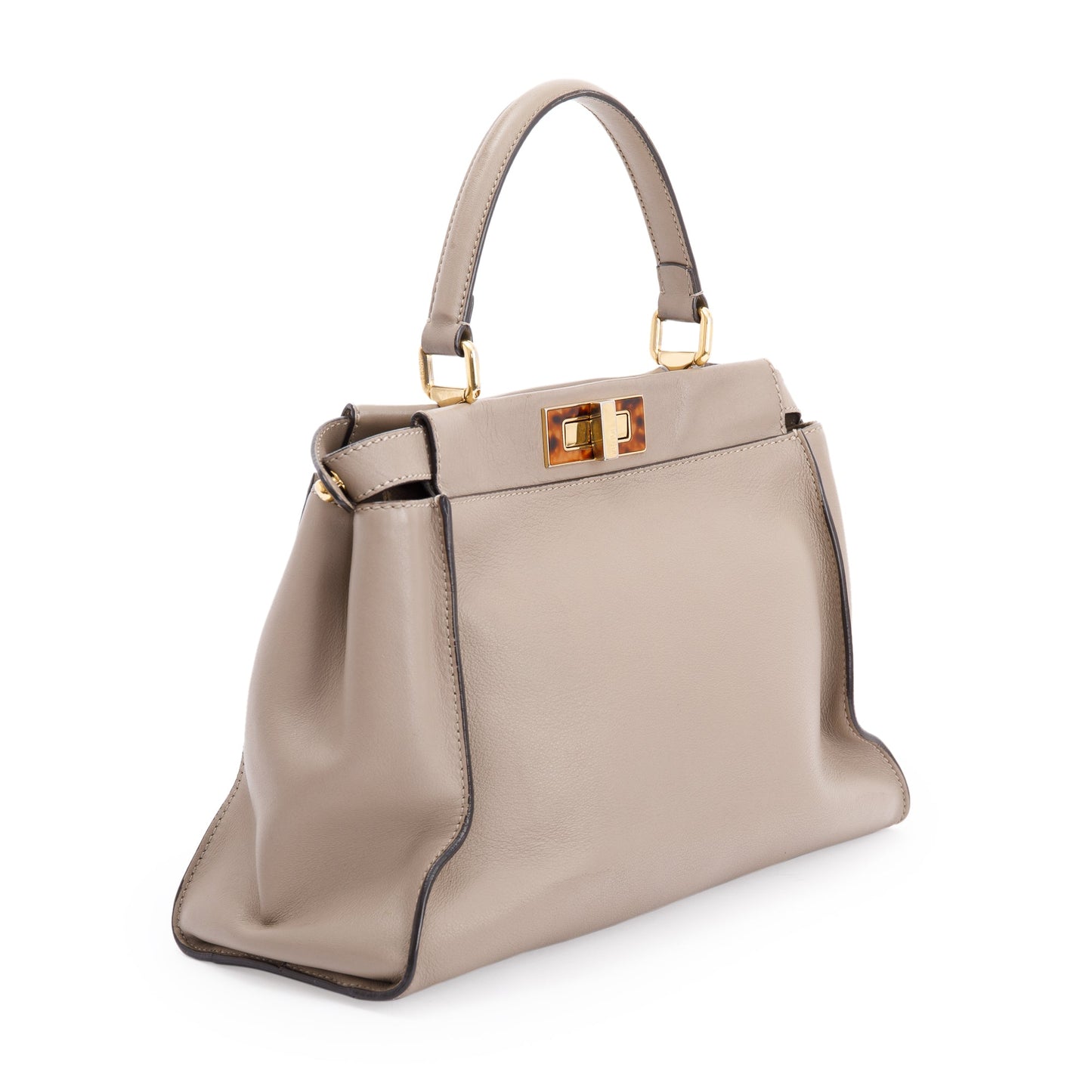 Fendi Peekaboo Bag With Tortoise Detail Medium Travel Bag