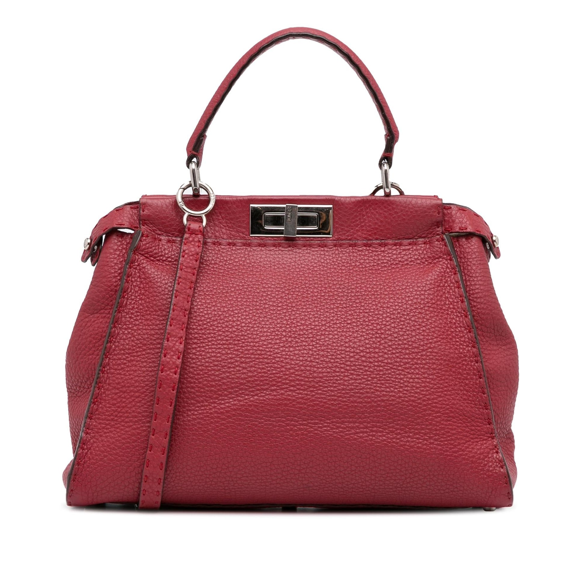 Fendi Peekaboo Selleria Shg Wxhi68 Satchel Bag Medium