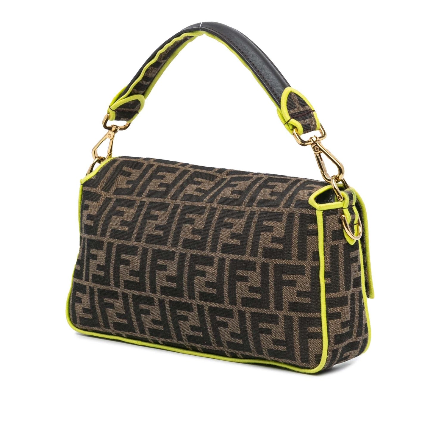 Fendi Zucca Fluo Trim Baguette Satchel Canvas Medium Satchel Bag Satchel Shg 1Mx5P1