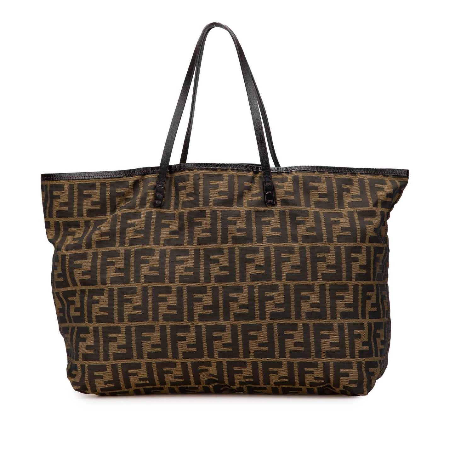 Fendi Zucca Roll Tote Canvas Medium Tote Bag Canvas Roll Tote