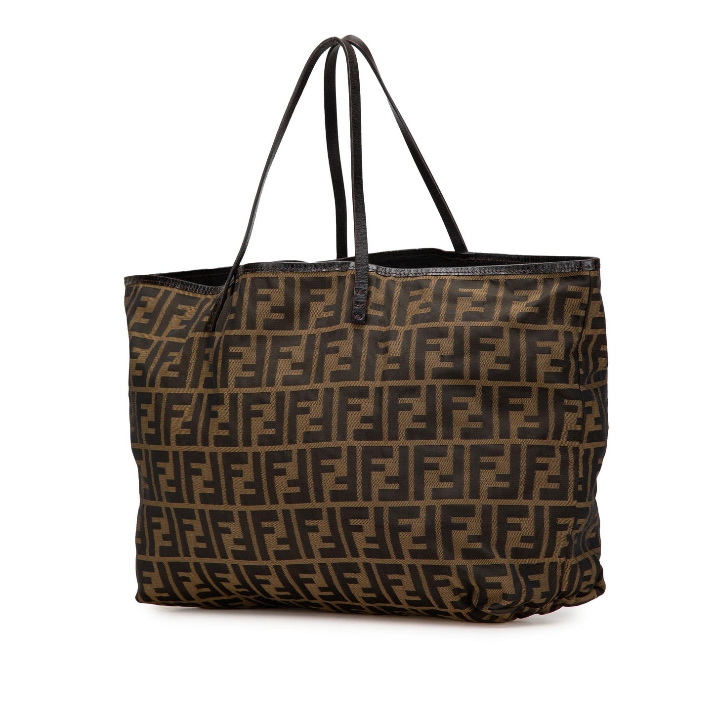 Fendi Zucca Roll Tote Canvas Medium Tote Bag