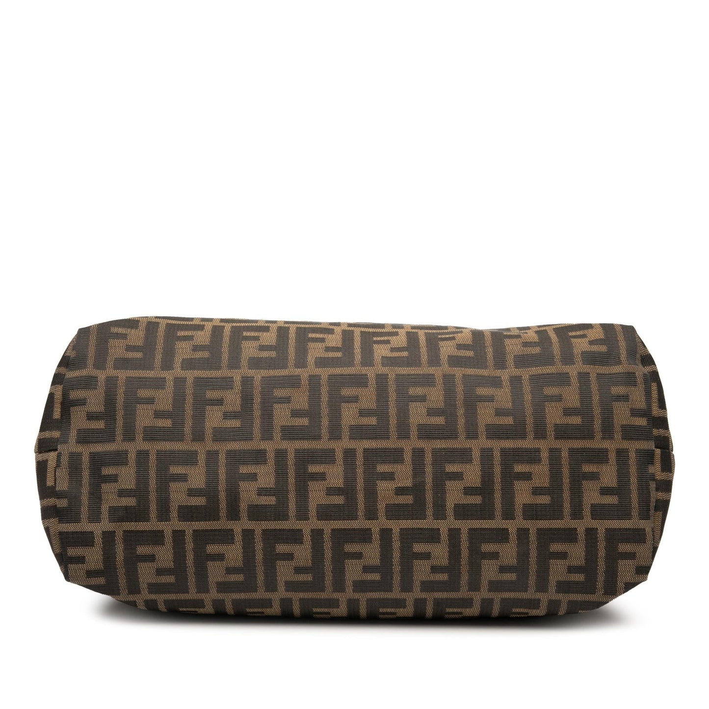 Fendi Zucca Studded Roll Tote Canvas Medium Tote Bag