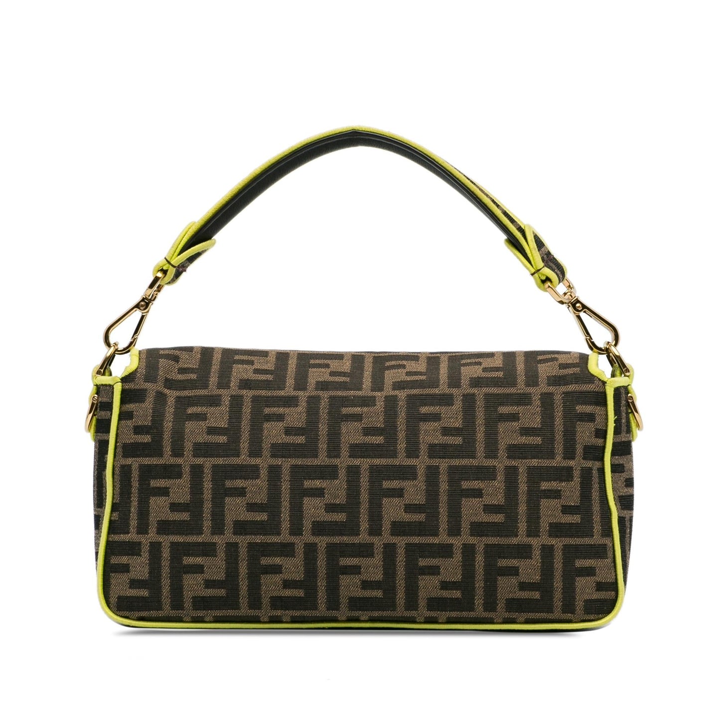 Fendi Zucca Fluo Trim Baguette Satchel Shg Js2Nd7 Medium Satchel Bag