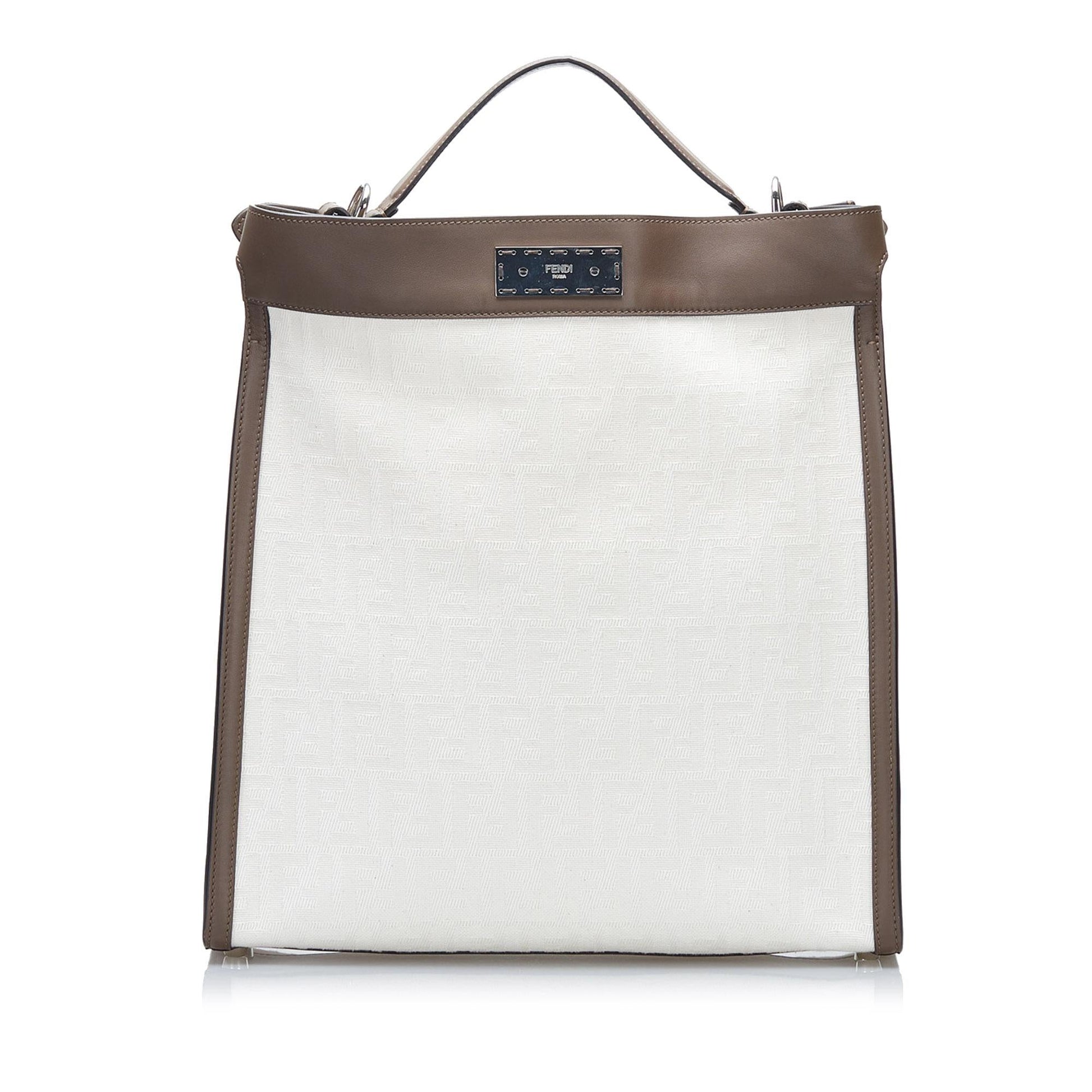 Fendi Zucca Peekaboo Lite Satchel Shg Yfso03 Medium Satchel Bag