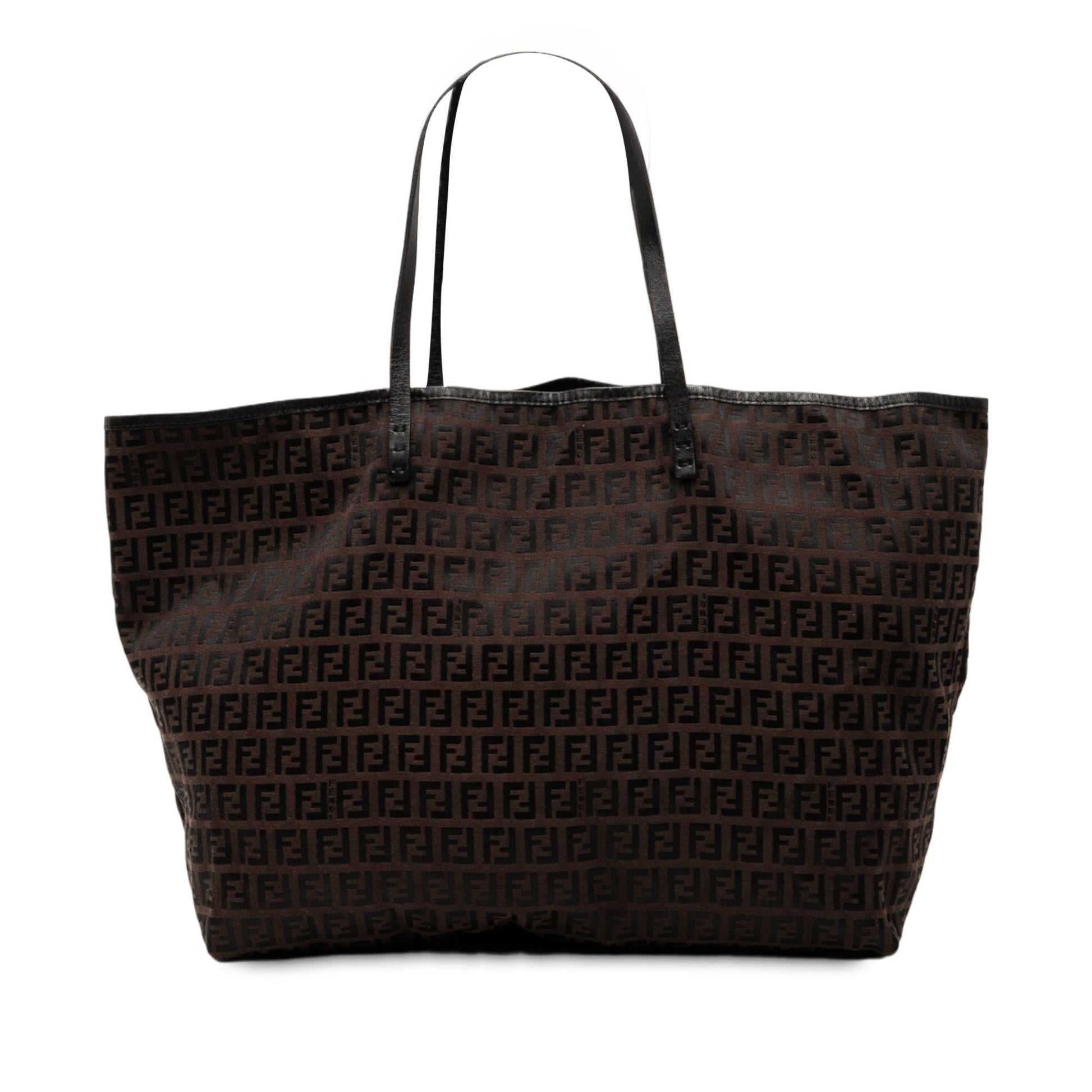 Fendi Zucchino Roll Tote Canvas Medium Tote Bag