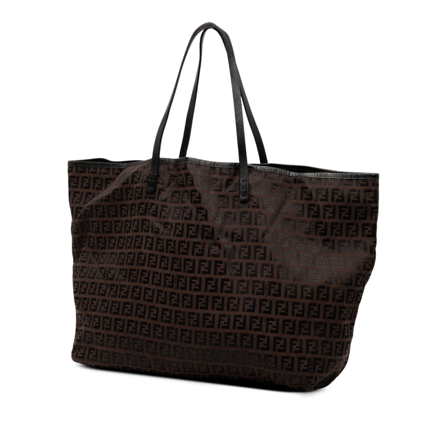 Fendi Zucchino Roll Tote Canvas Medium Tote Bag