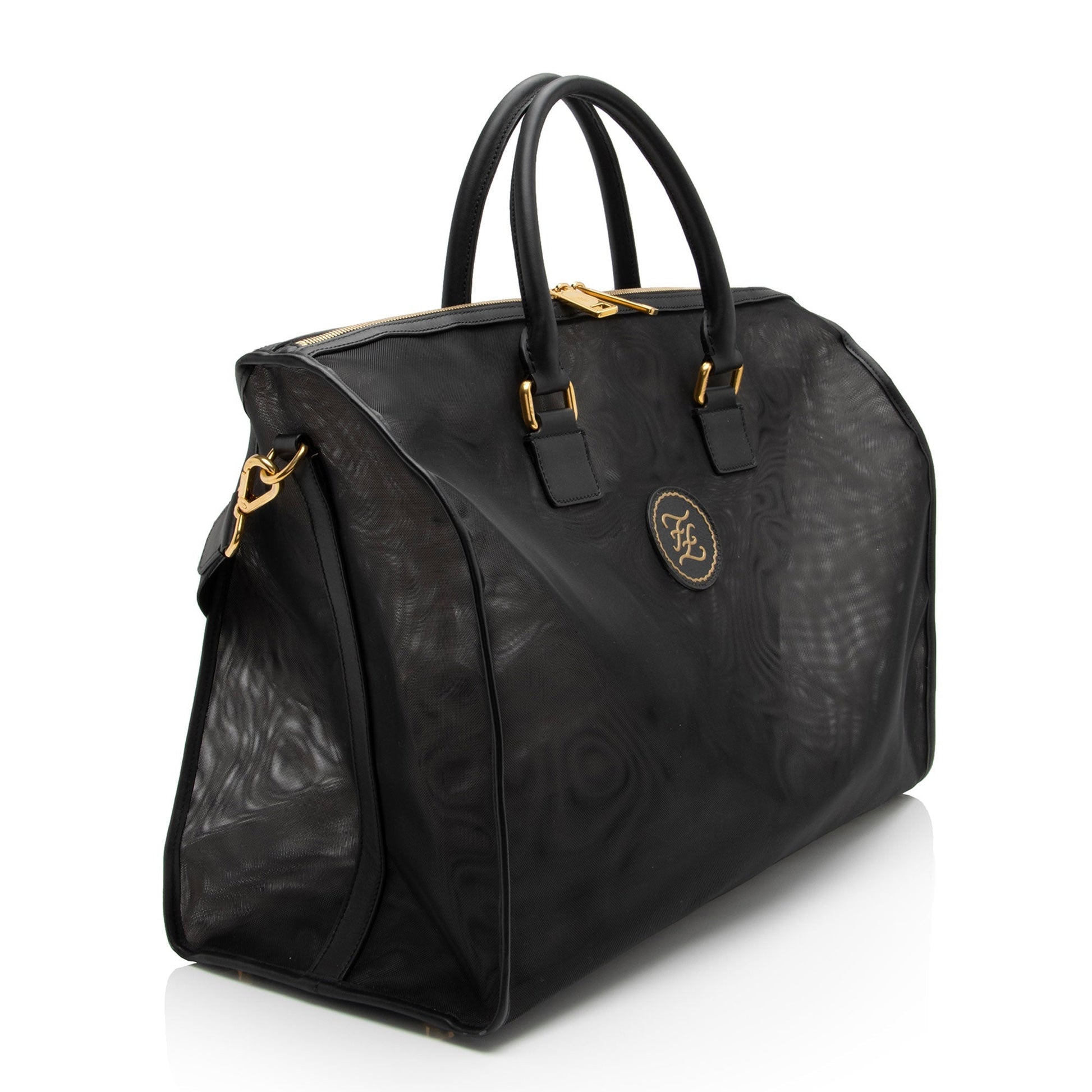 Fendi Mesh Karligraphy Duffle Travel Bag