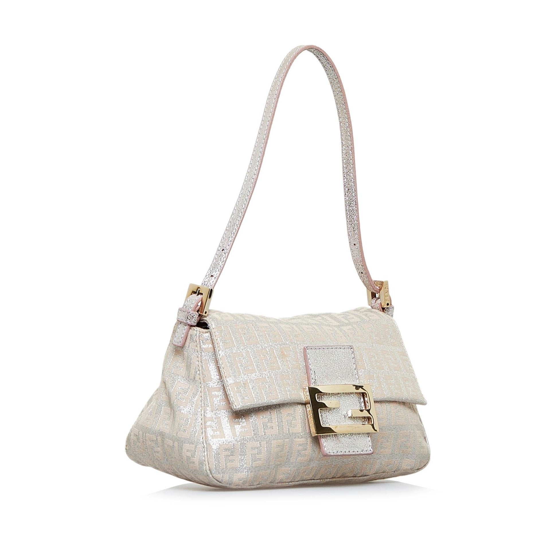 Fendi Metallic Zucchino Mamma Forever Shg K8G3W2 Handbag Mini Travel Bag
