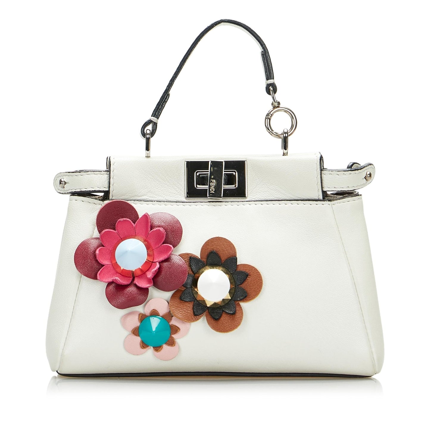 Fendi Flowerland Peekaboo Shg Vfaxkd Satchel Bag Micro