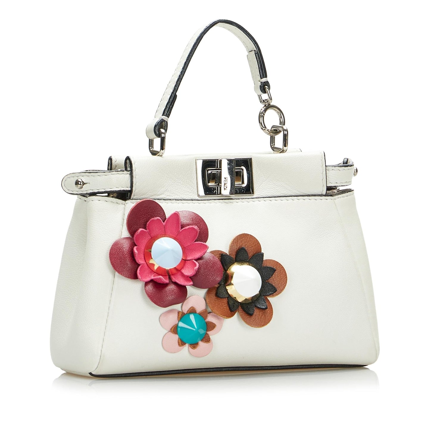 Fendi Flowerland Peekaboo Shg Vfaxkd Satchel Bag Micro