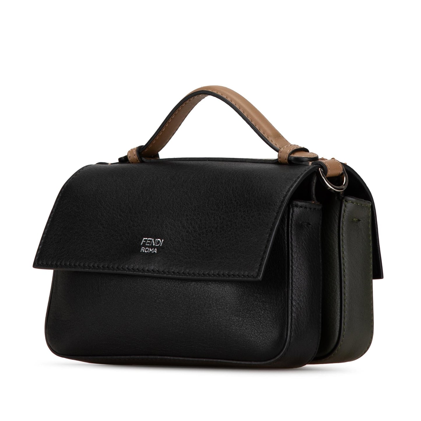 Fendi Flowerland Double Baguette Satchel Shg H4Numx Leather Micro Satchel Bag