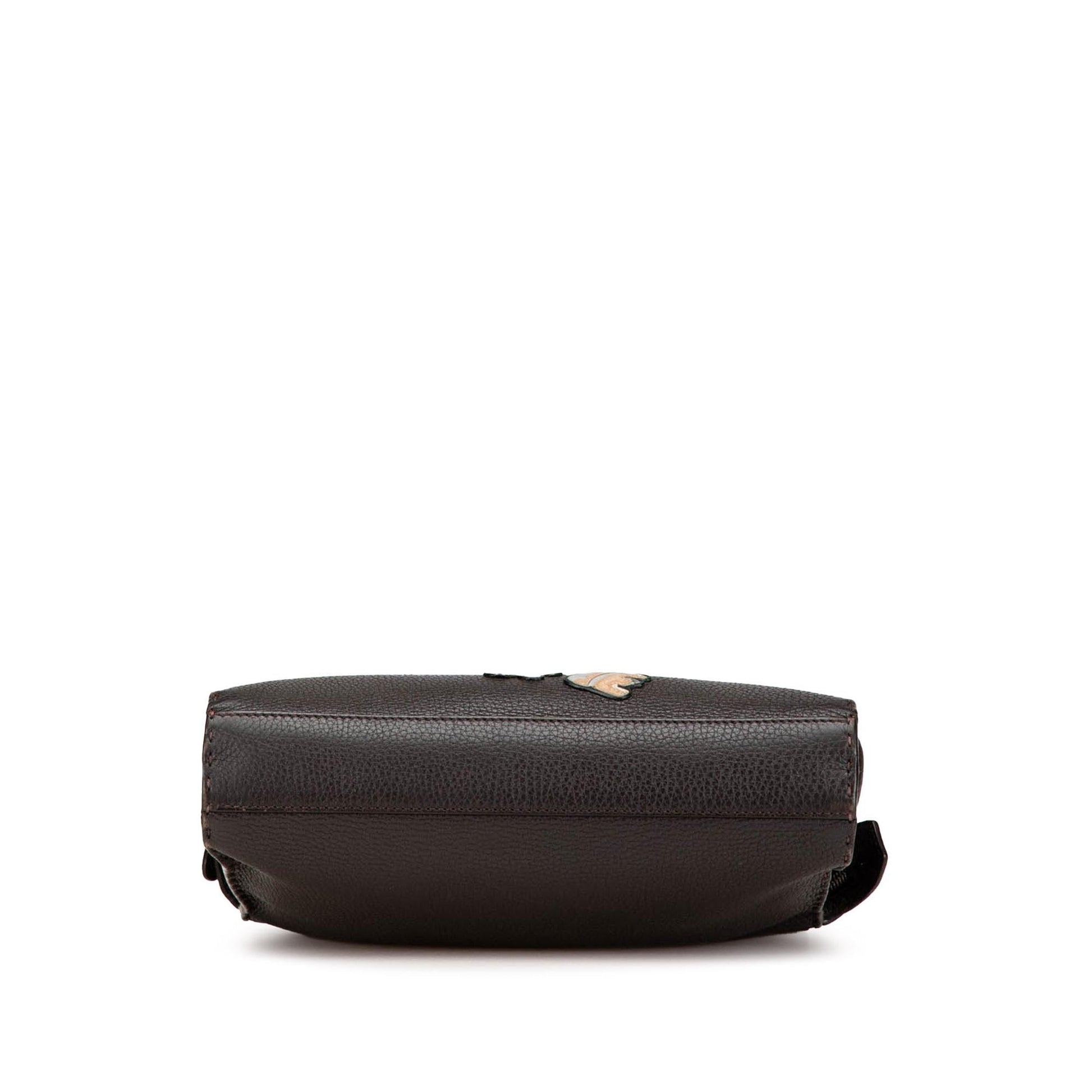Fendi Calfskin Romano Selleria Peekaboo Iconic Fit Satchel Mini Satchel Bag Iconic Fit Satchel