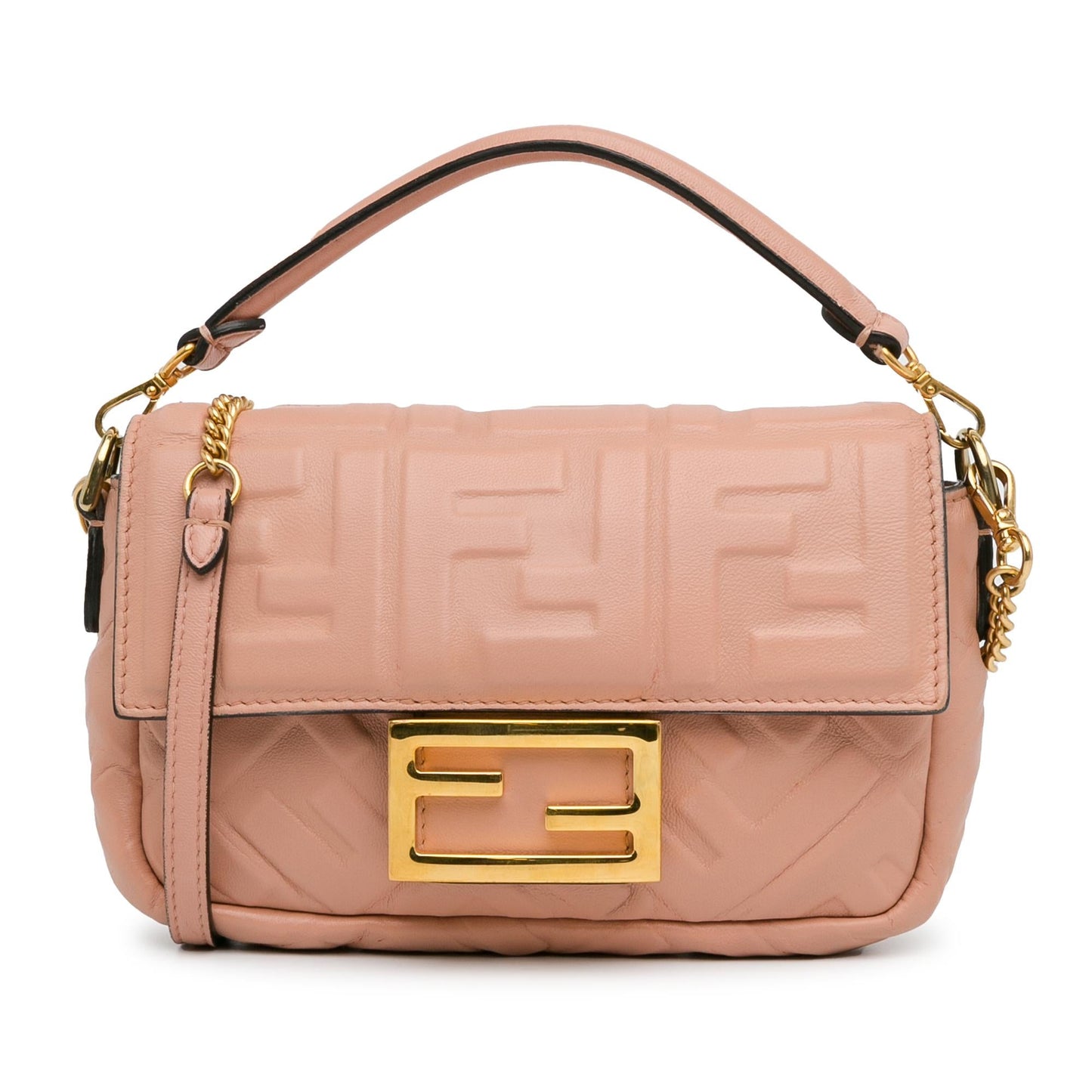 Fendi Zucca Baguette Satchel Shg Zzkfnk Mini Embossed Satchel Bag