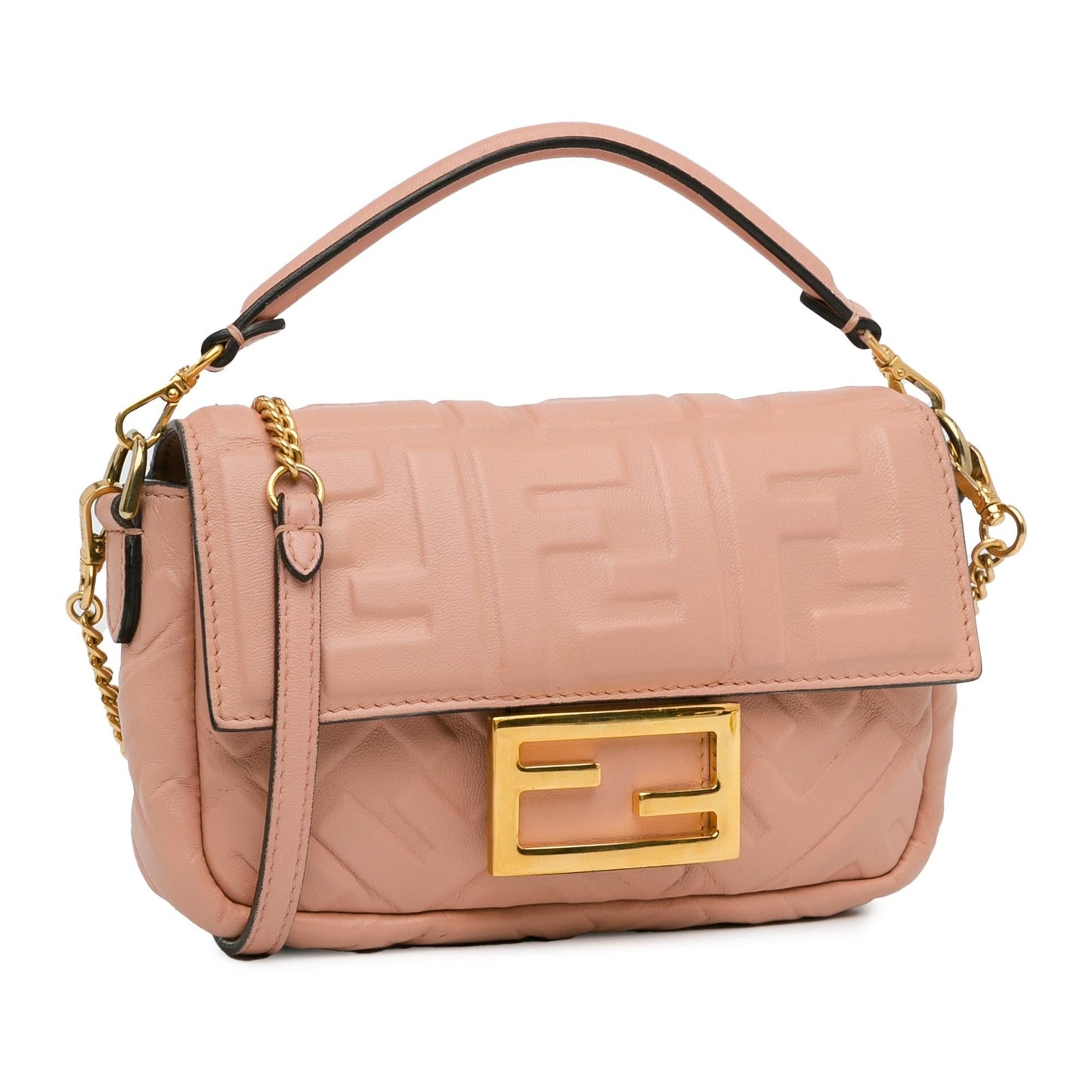 Fendi Zucca Baguette Satchel Shg Zzkfnk Mini Embossed Satchel Bag