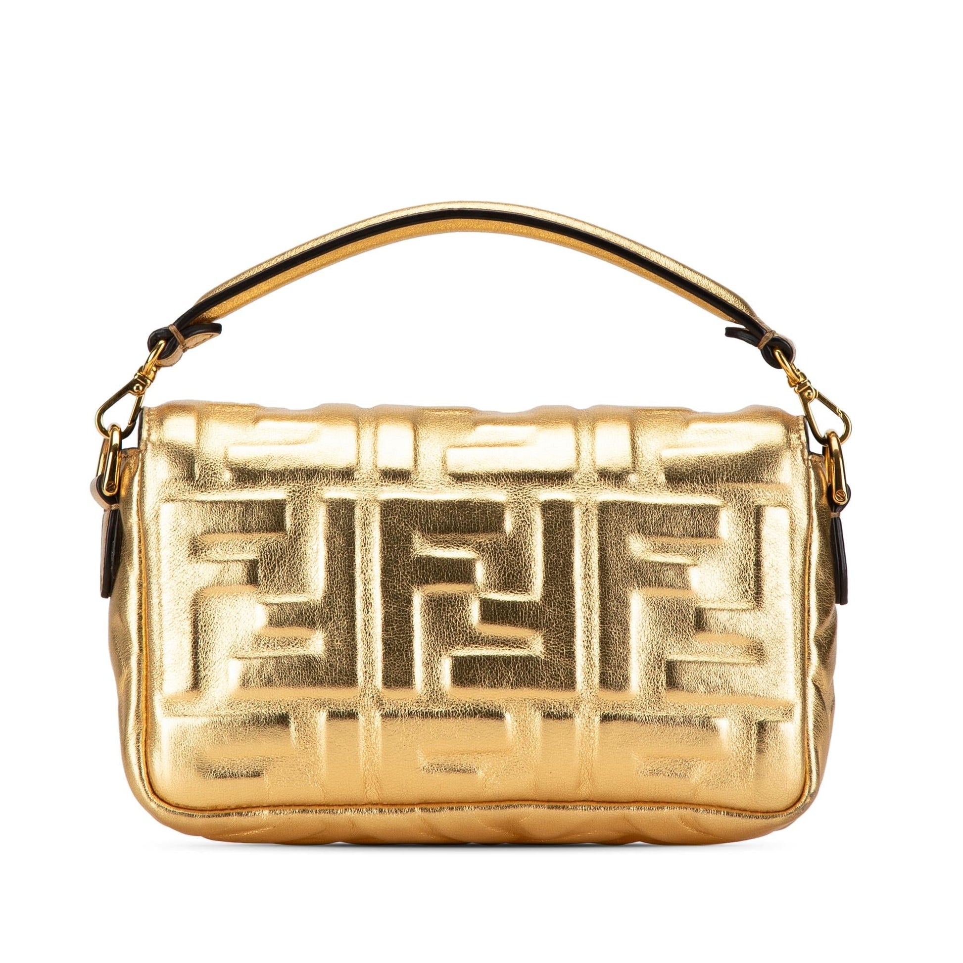 Fendi Zucca Baguette Satchel Shg Nn3Peu Mini Embossed Satchel Bag