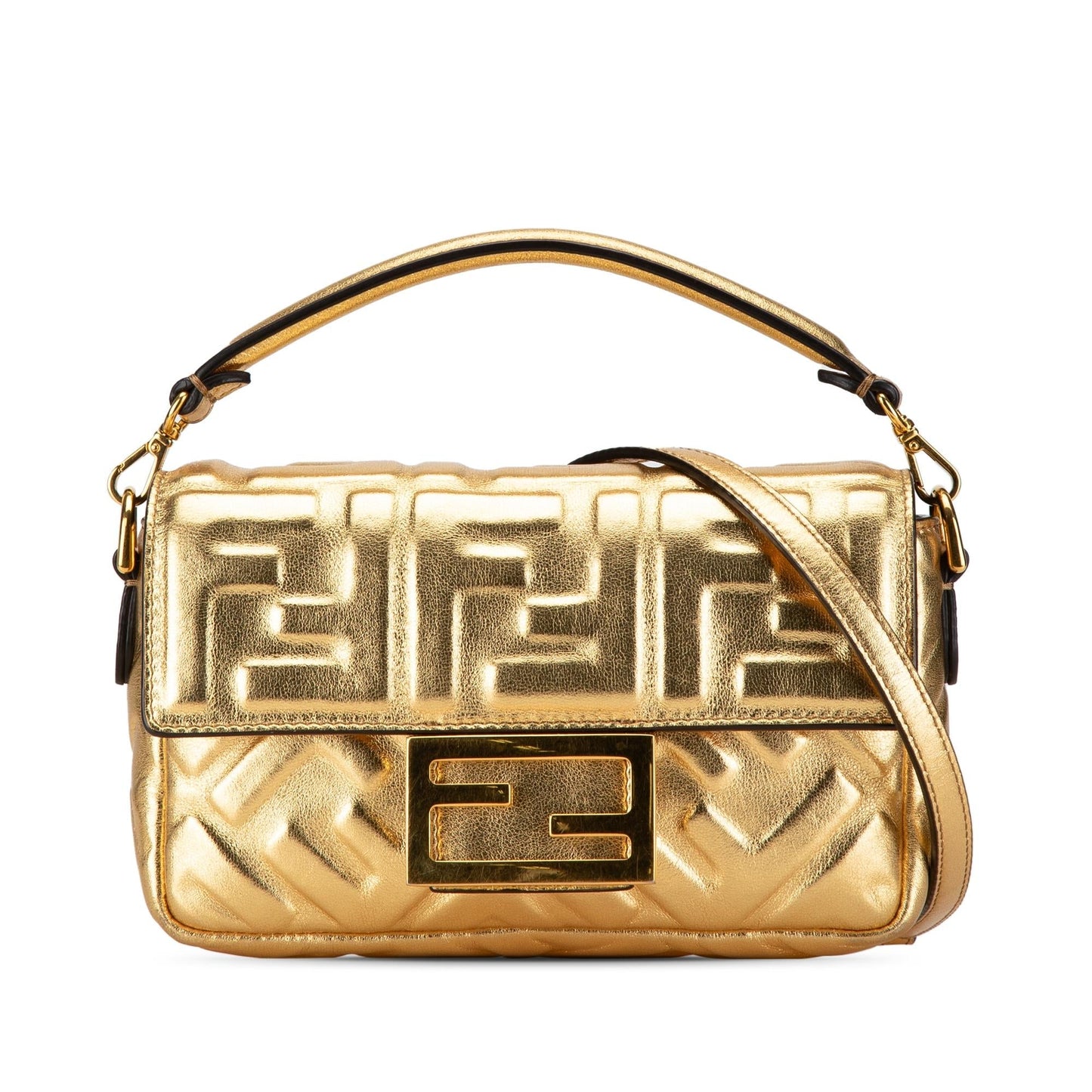 Fendi Zucca Baguette Satchel Shg Nn3Peu Mini Embossed Satchel Bag