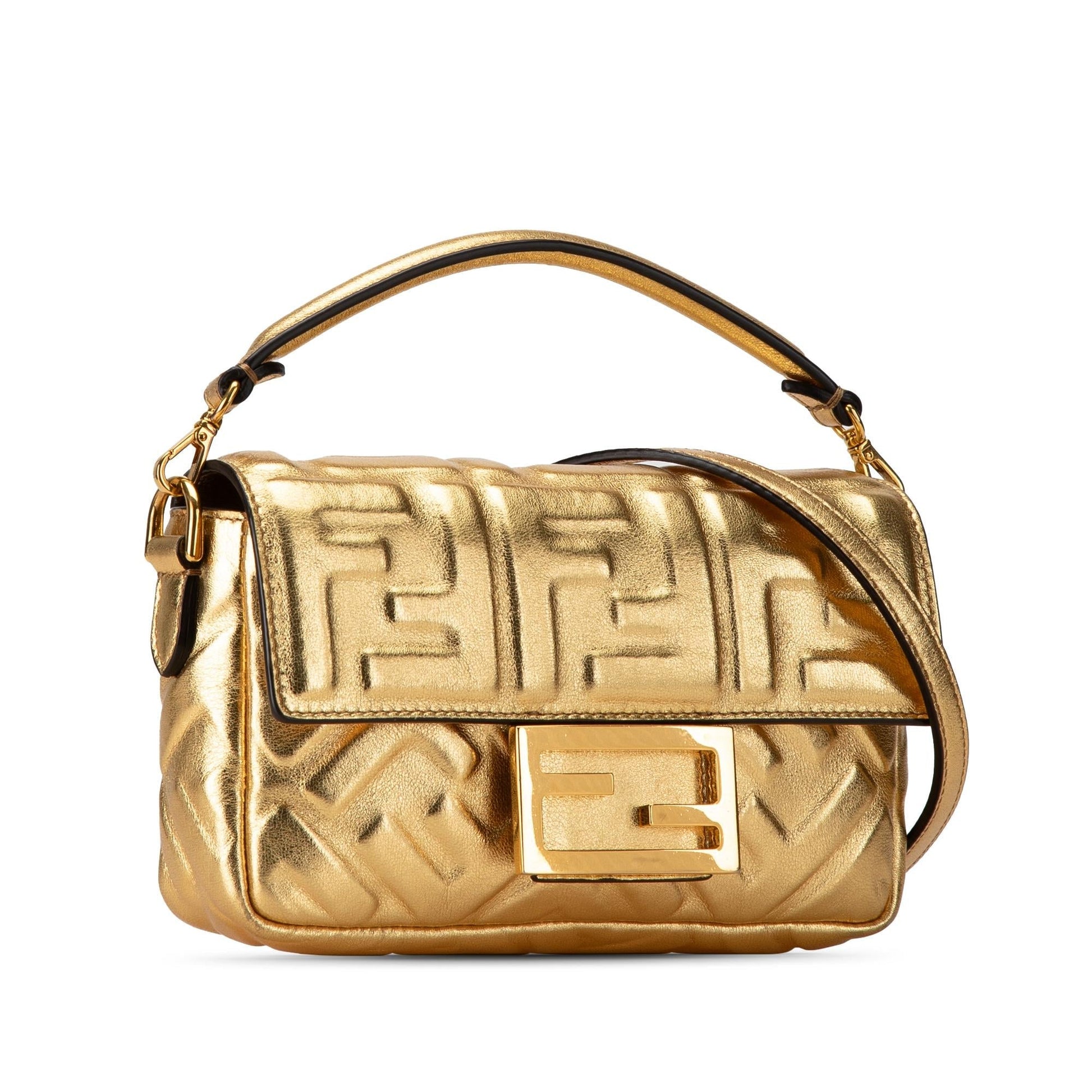 Fendi Zucca Baguette Satchel Shg Nn3Peu Mini Embossed Satchel Bag