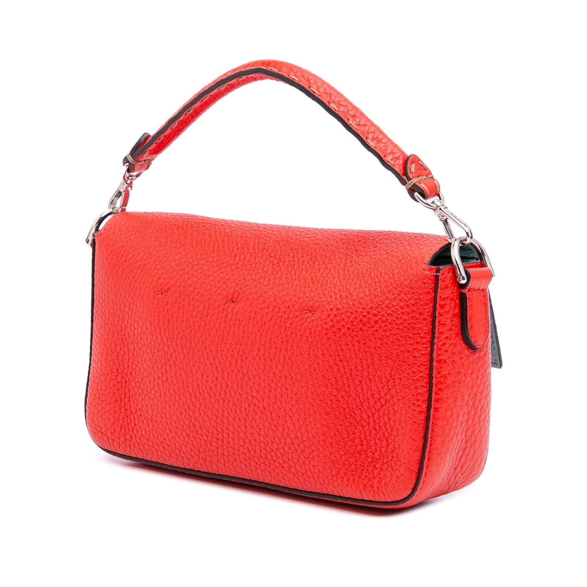 Fendi Baguette Satchel Leather Mini Satchel Bag Leather Baguette Satchel