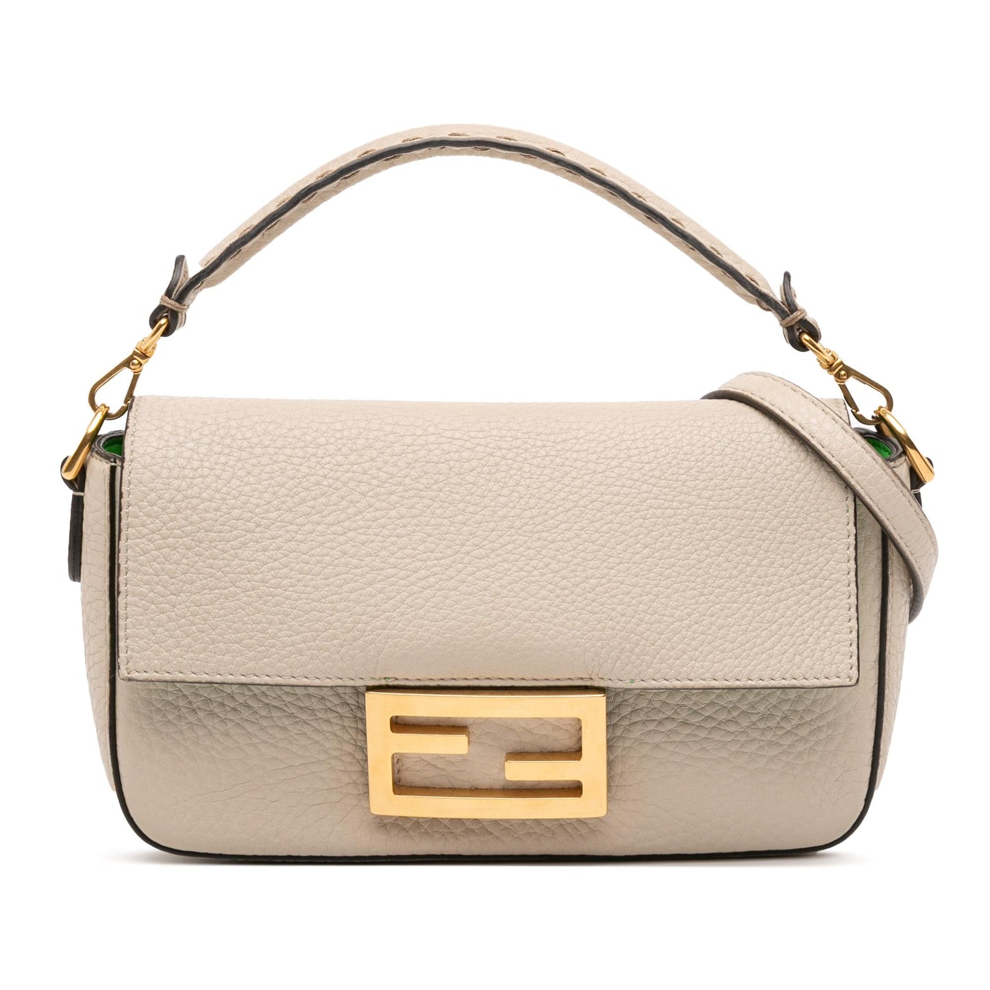 Fendi Baguette Satchel Leather Mini Satchel Bag