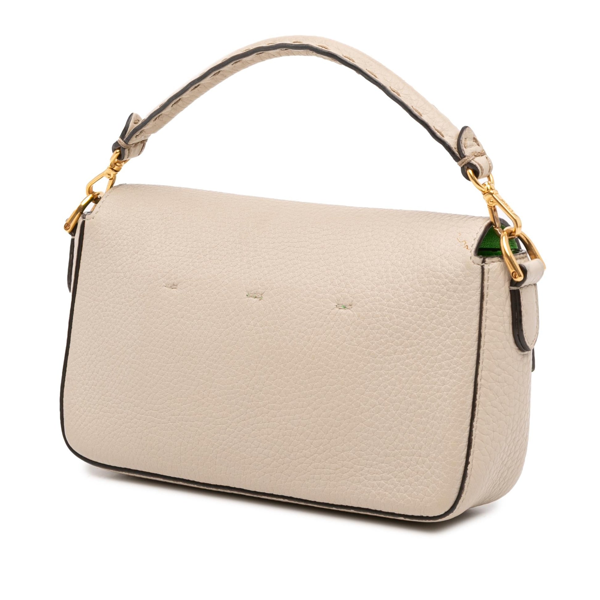 Fendi Baguette Satchel Leather Mini Satchel Bag