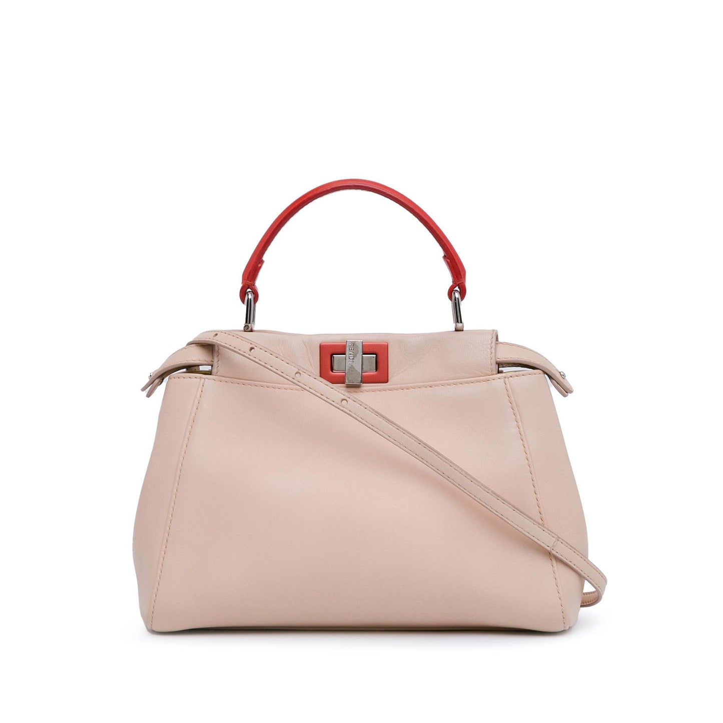 Fendi Iconic Peekaboo Satchel Shg Wmlboy Leather Mini Satchel Bag