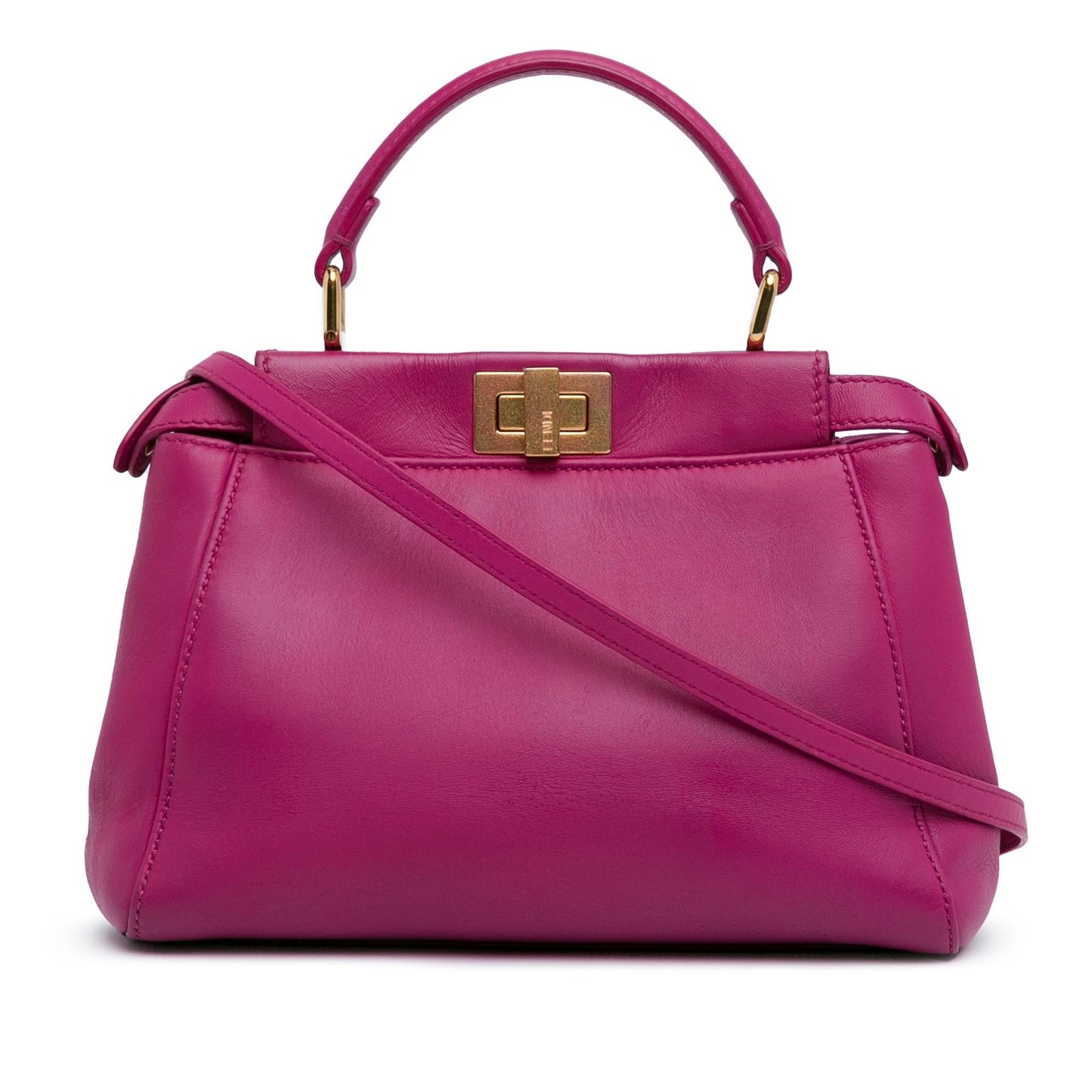 Fendi Iconic Peekaboo Satchel Shg Bghcy6 Leather Mini Satchel Bag