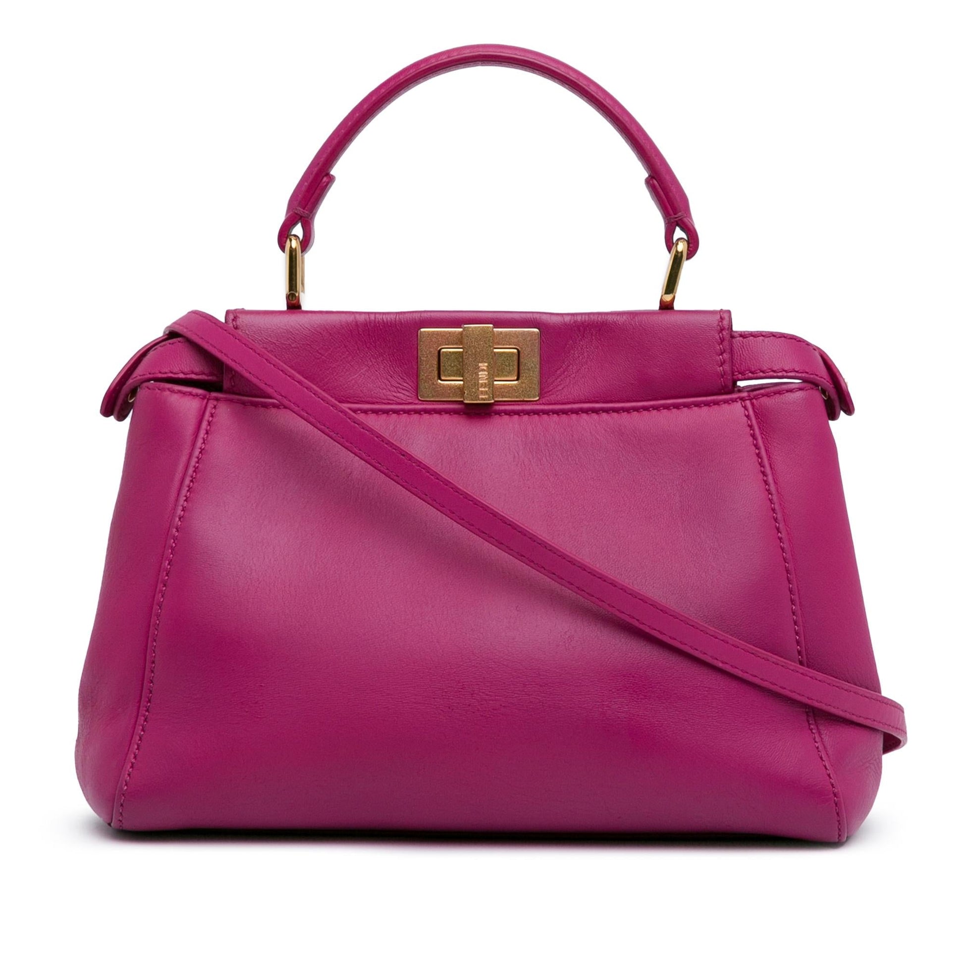 Fendi Iconic Peekaboo Satchel Shg Bghcy6 Leather Mini Satchel Bag