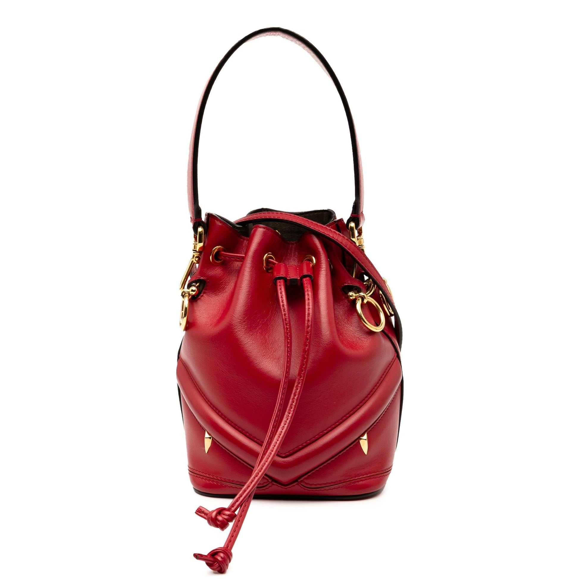 Fendi Mon Tresor Bag Leather Mini Bucket Satchel Bag