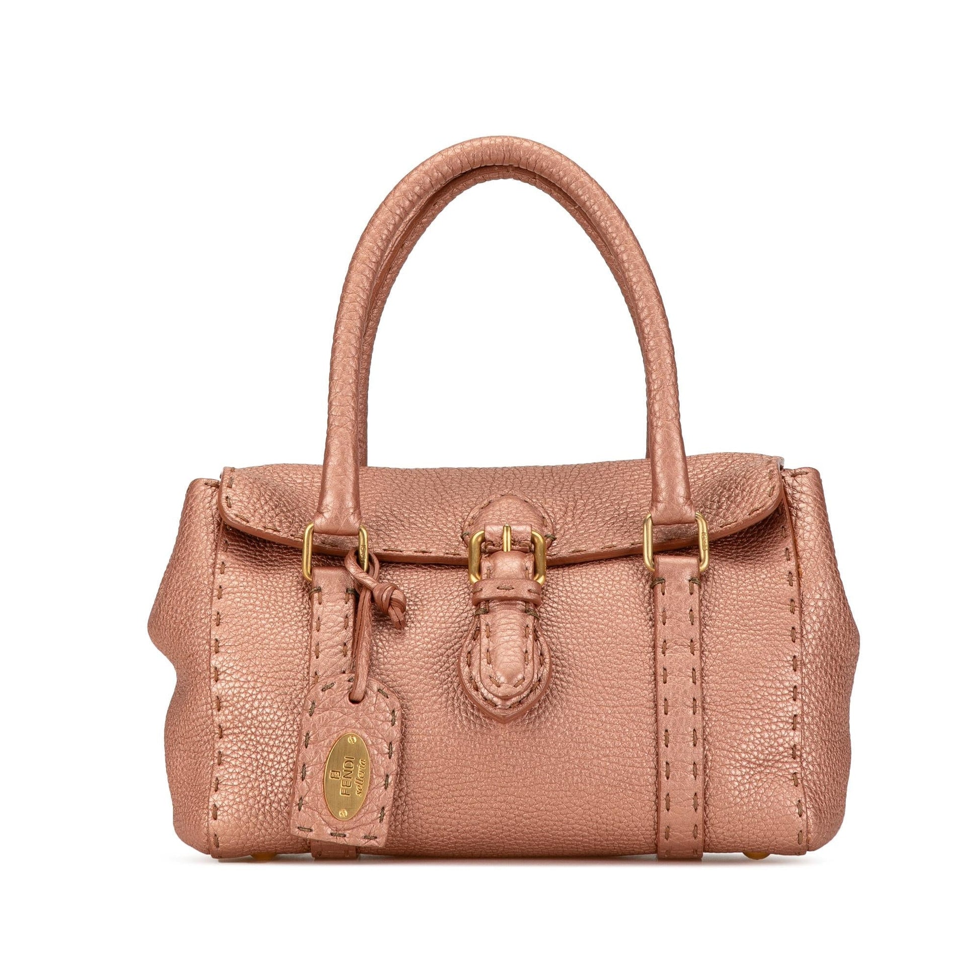 Fendi Selleria Linda Shg Ermlpn Satchel Bag Leather Mini