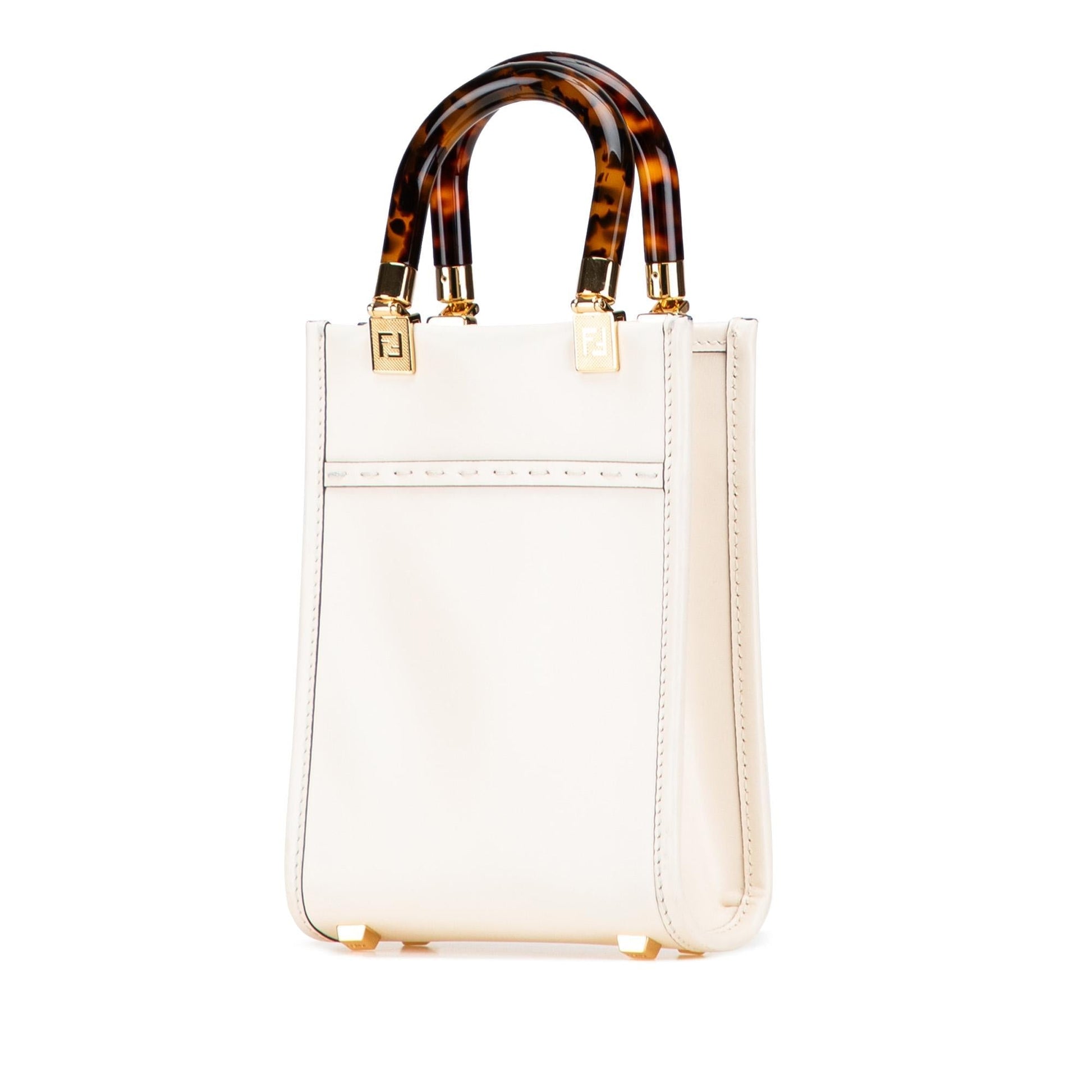 Fendi Sunshine Shopper Tote Leather Mini Tote Bag Sunshine Shopper Tote