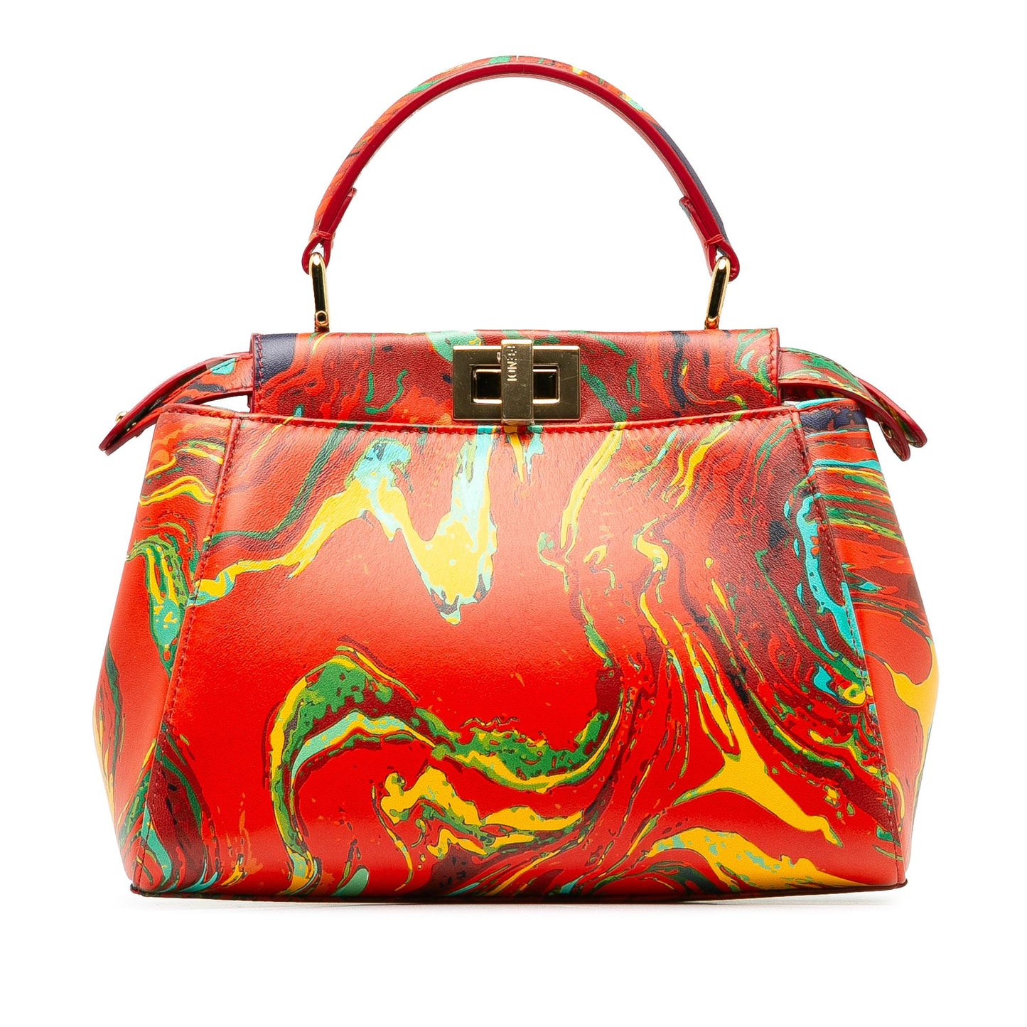 Fendi Marbled Peekaboo Satchel Mini Satchel Bag